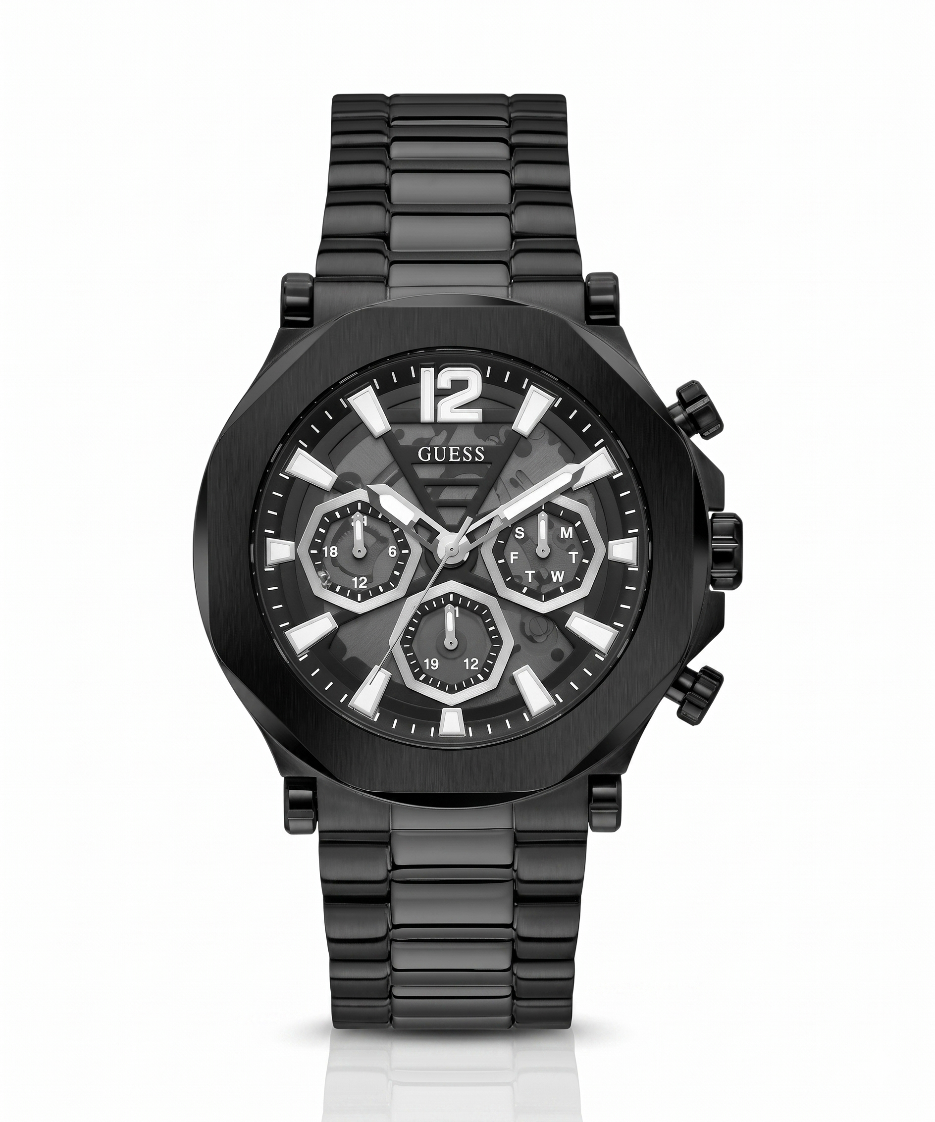 Guess GW0539G3 | Gd Edge Men Quartz Black Dial Analog Stainless Steel.