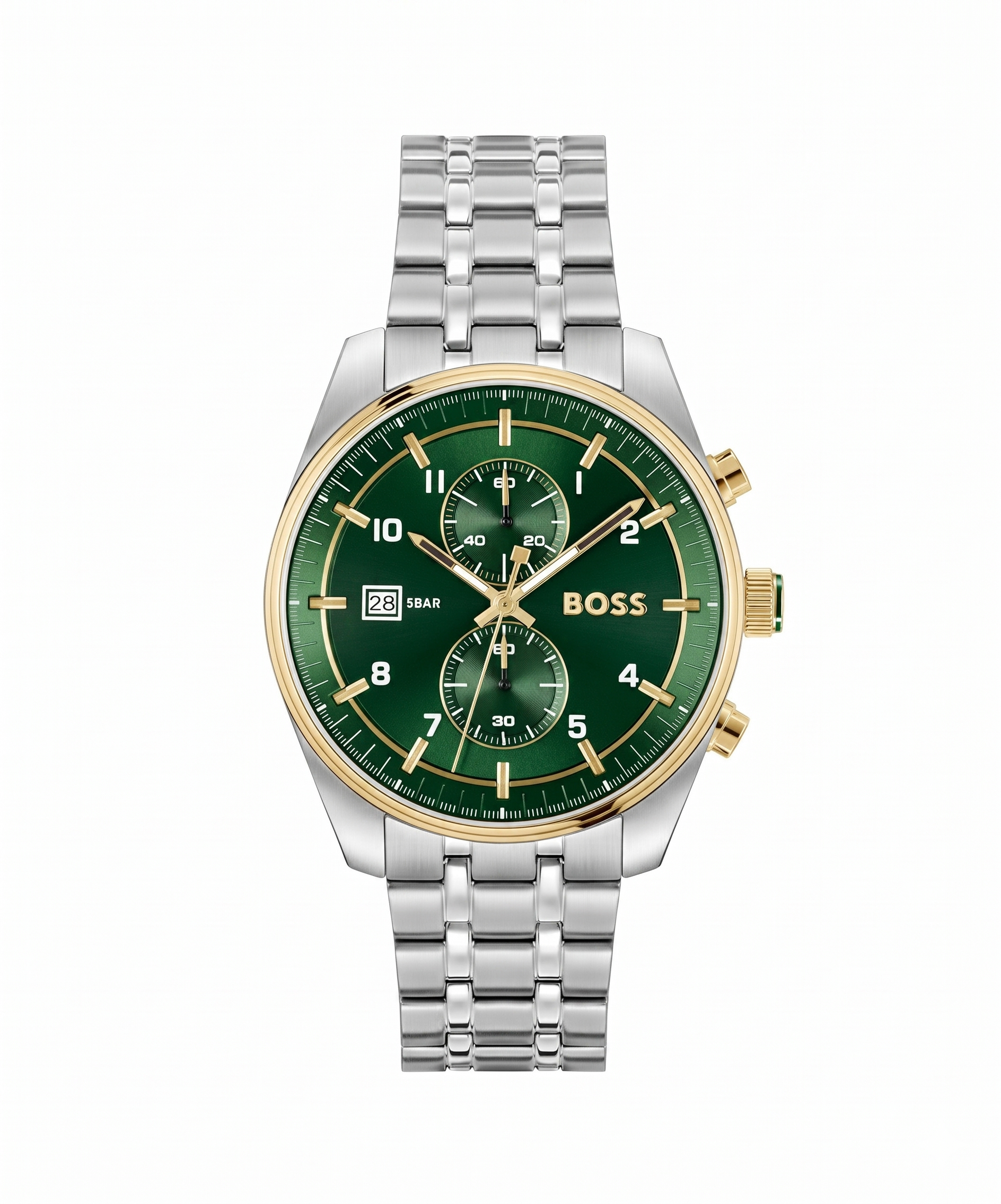 Boss 1514195 | Skytraveller Men Quartz Green Dial Chronograph Stainless Steel Watch
