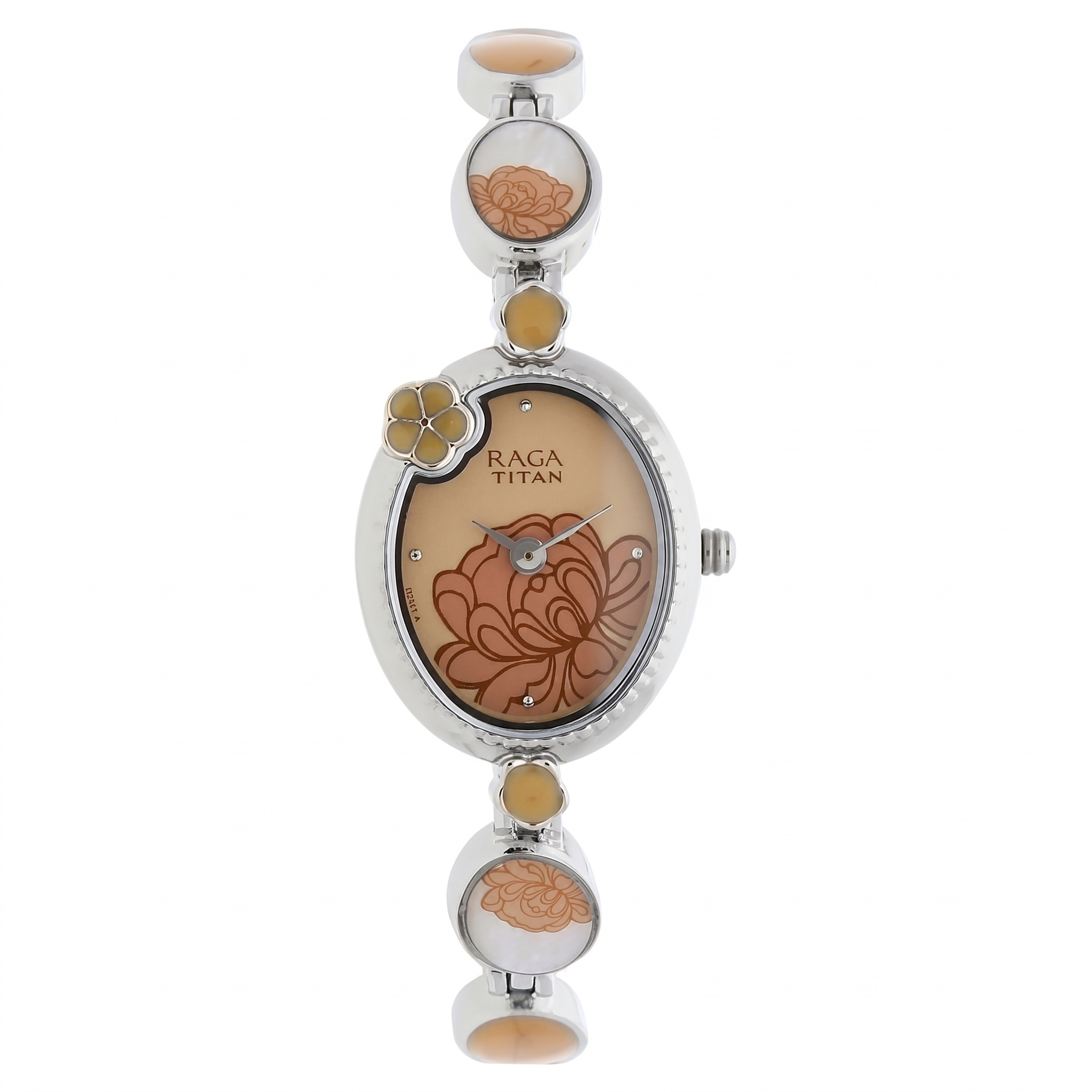Titan 2566SM01 | Titan Raga Aurora Beige Dial Women Watch With Metal Strap