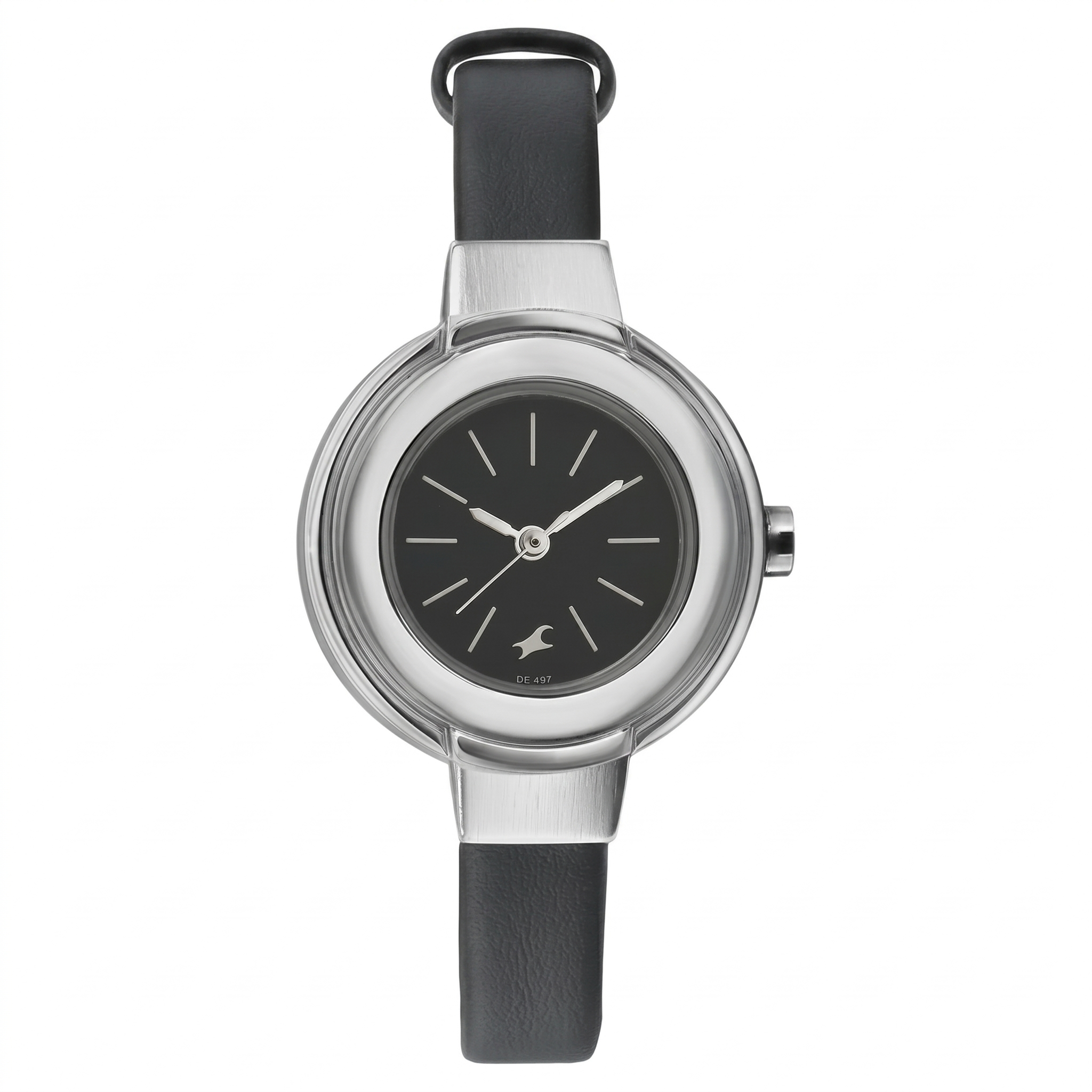 Fastrack 6113SL01 | Fastrack Quartz Analog Black Dial Leather Strap Watch for Girls