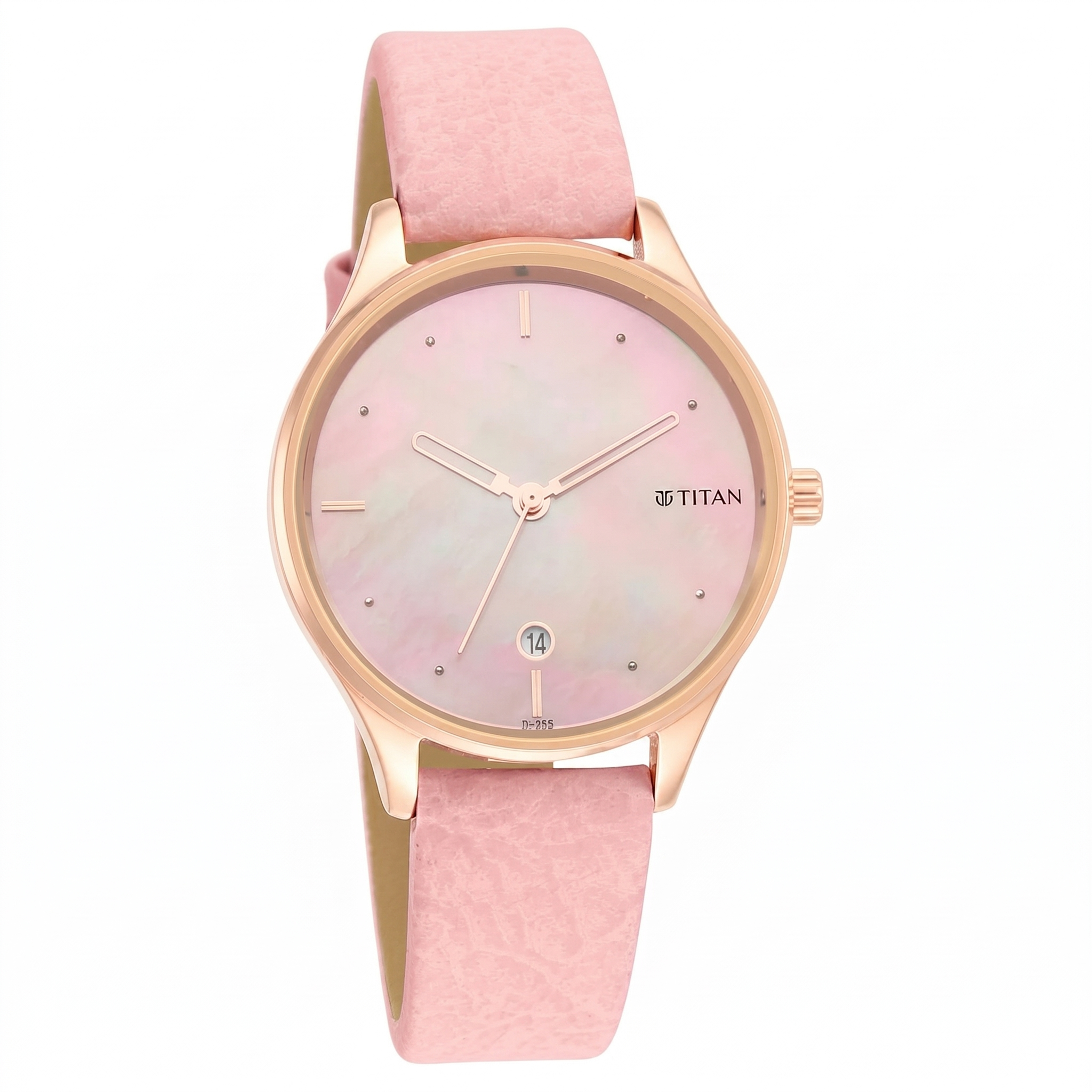 Titan 2670WL02 | Titan Pastel Dreams Pink Mother of Pearl Dial Analog Leather Strap Watch for Women