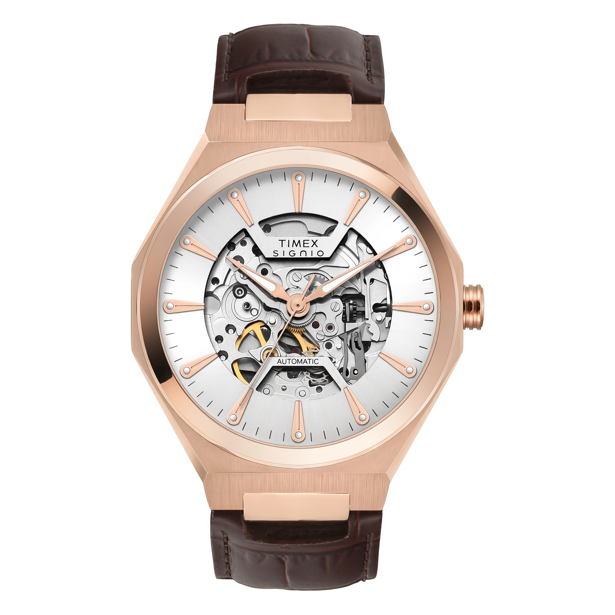 Timex TWEG33900 | Timex Signio Round 43mm Silver Dial Automatic Men Watch.