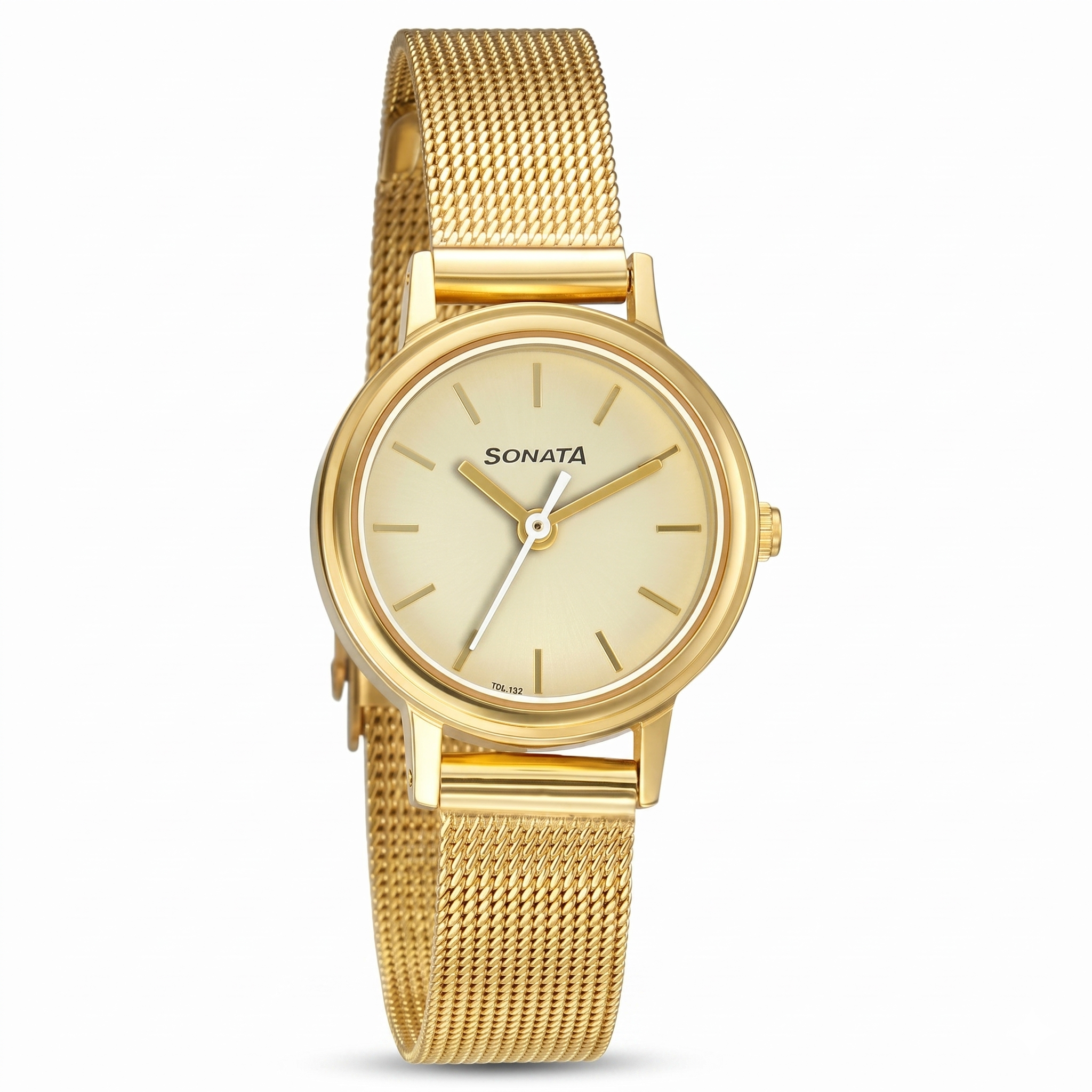 Sonata NS8096YM08 | Sonata Essentials Champagne Dial Women Watch With Stainless Steel Strap