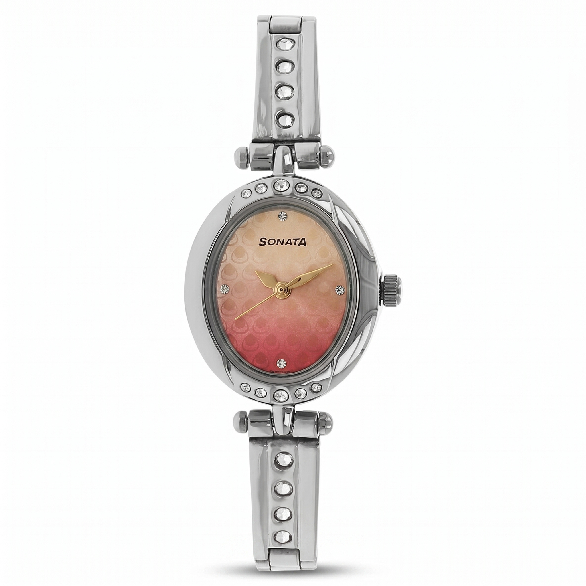 Sonata NK8118SM01 | Sonata Quartz Analog Pink Dial Stainless Steel Strap Watch for Women