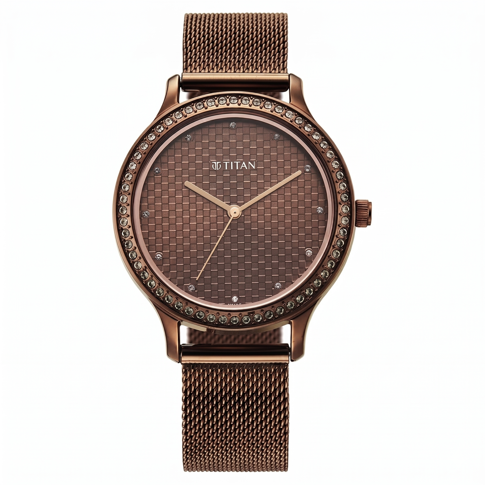 Titan 2634QM03 | Titan Purple Superheads Quartz Analog Brown Dial Brown Stainless Steel Strap Watch For Women