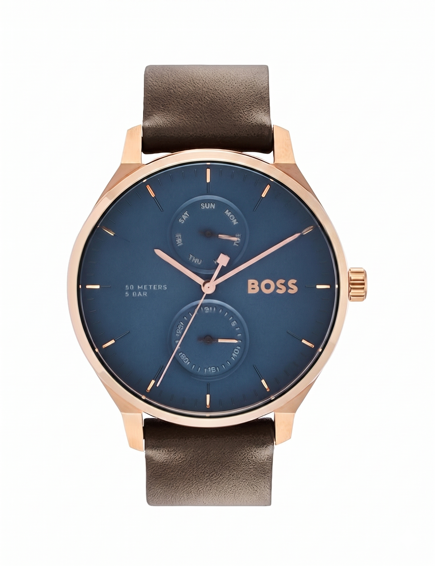 Boss 1514103 | Tyler Men Quartz Blue Dial Chronograph Leather Watch.