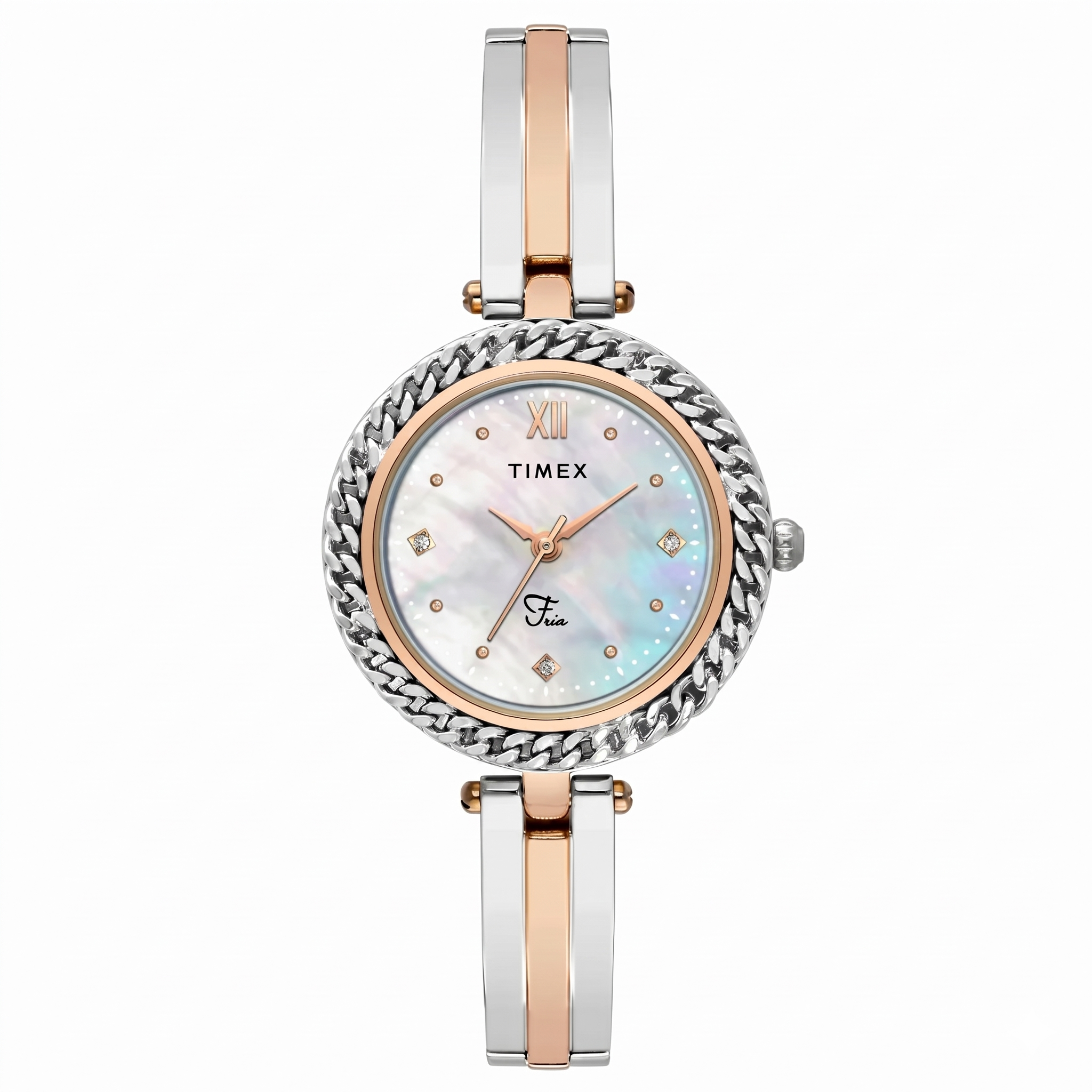 Timex TWEL24102 | TIMEX Fria White Round Dial Analog Women's Watch