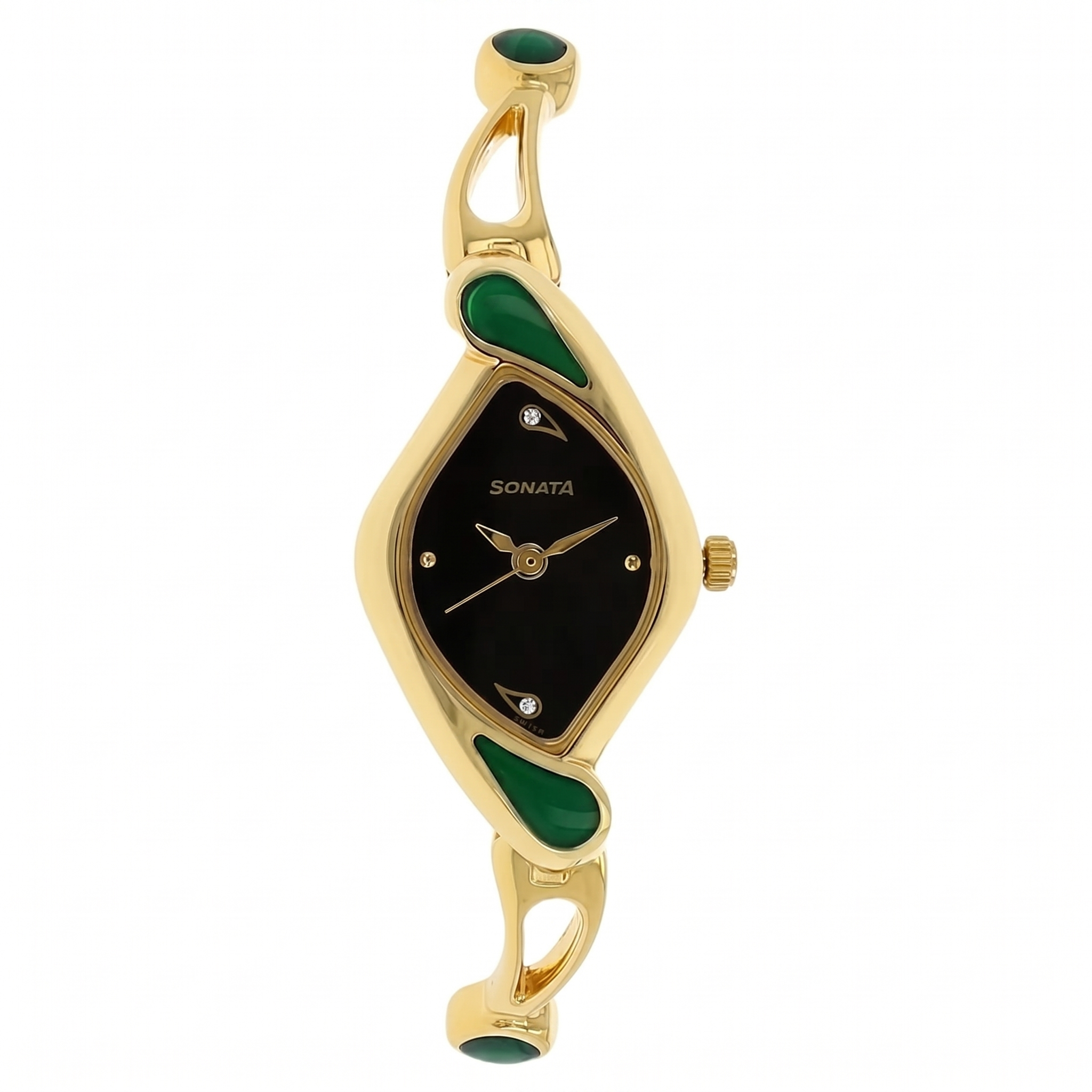 Sonata NK8073YM02 | Sonata Quartz Analog Black Dial Metal Strap Watch for Women