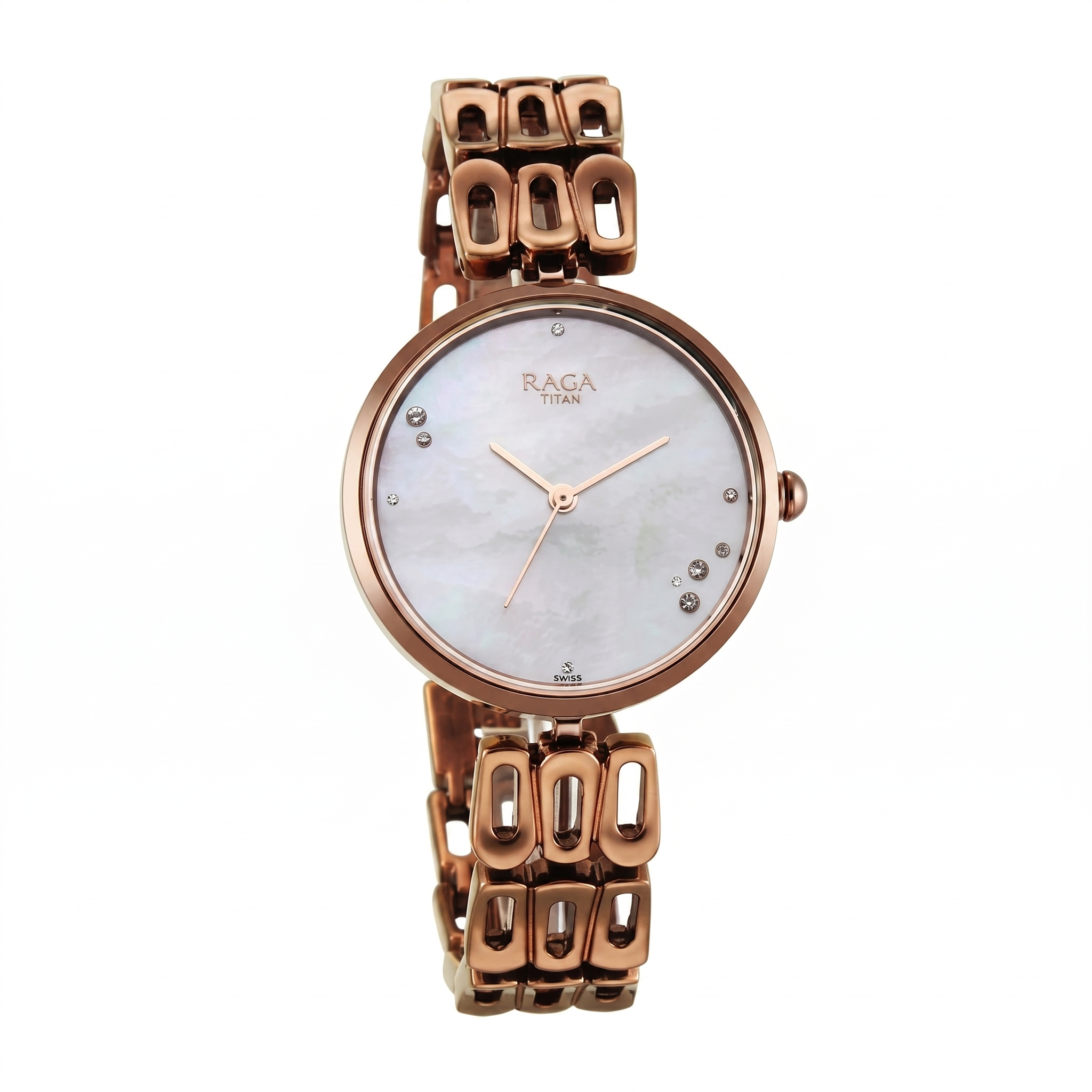 Titan 2659QM01 | Titan Raga Chic Mother Of Pearl Dial Analog Metal Strap Watch for Women