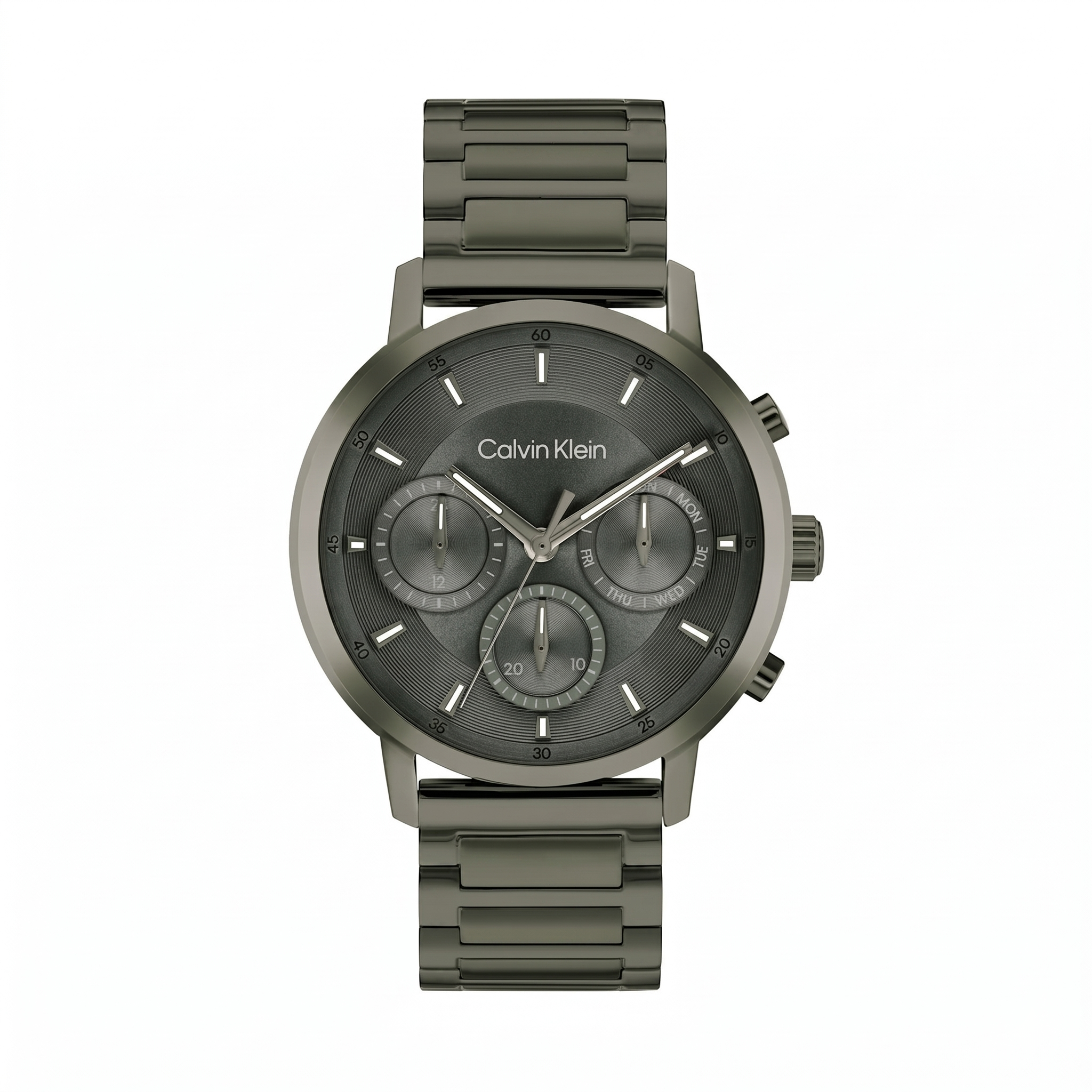 Calvin Klein 25200494 | Gauge Men Quartz Green Dial Multi-Function Stainless Steel Watch