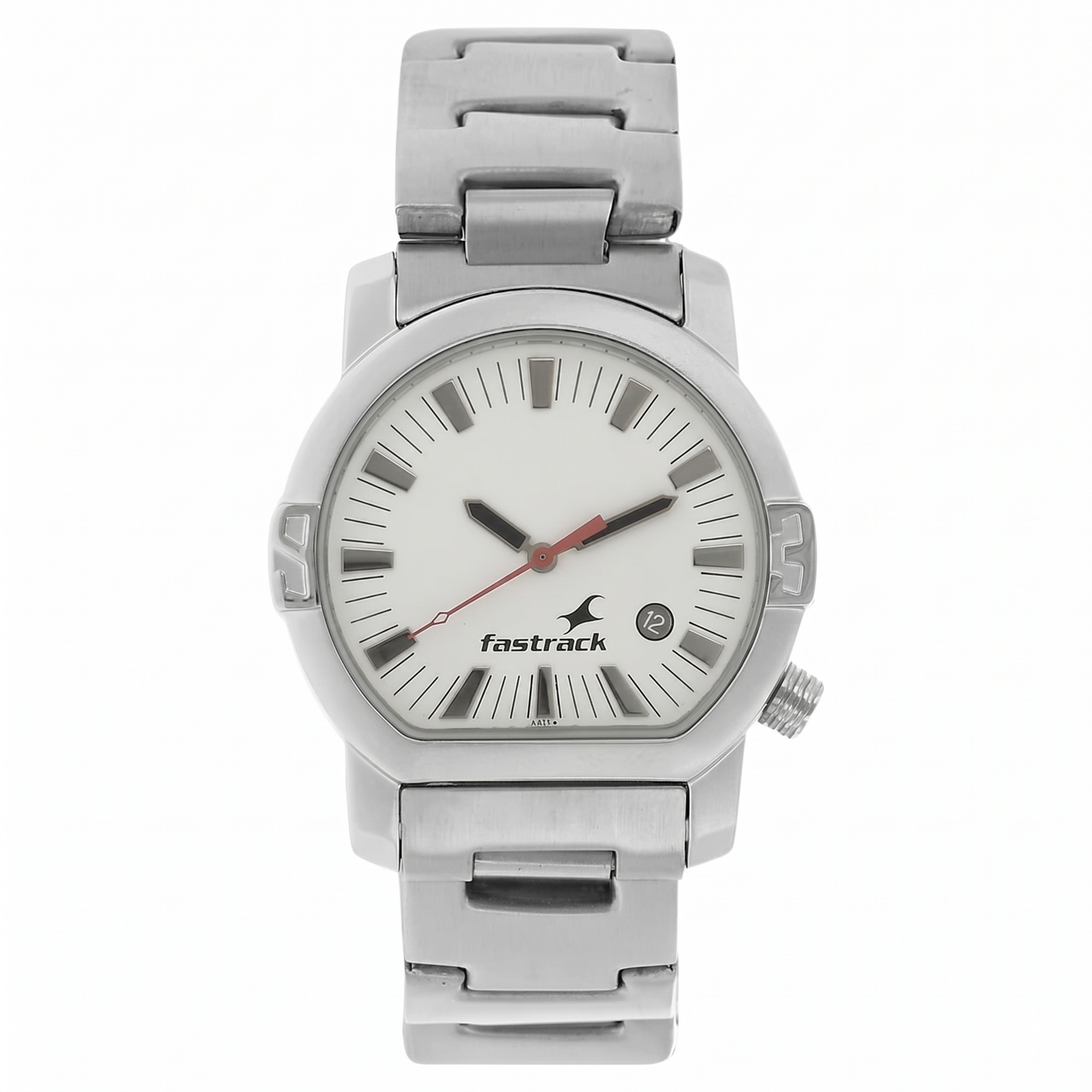 Fastrack NK1161SM03 | Fastrack Quartz Analog White Dial Stainless Steel Strap Watch for Guys