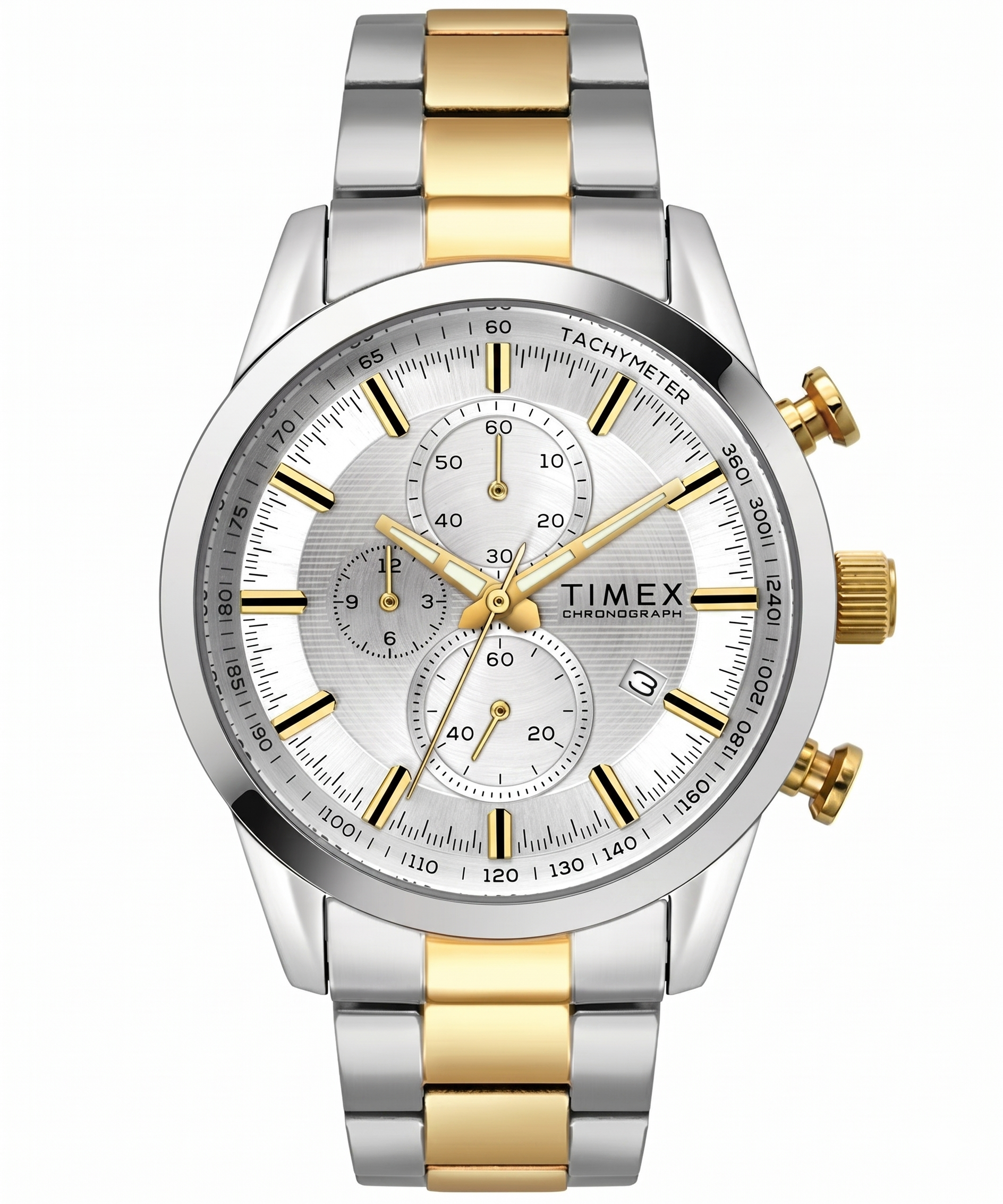 Timex TWEG17606 | Timex E Class Men's Silver Dial Round Case Chronograph Function Watch