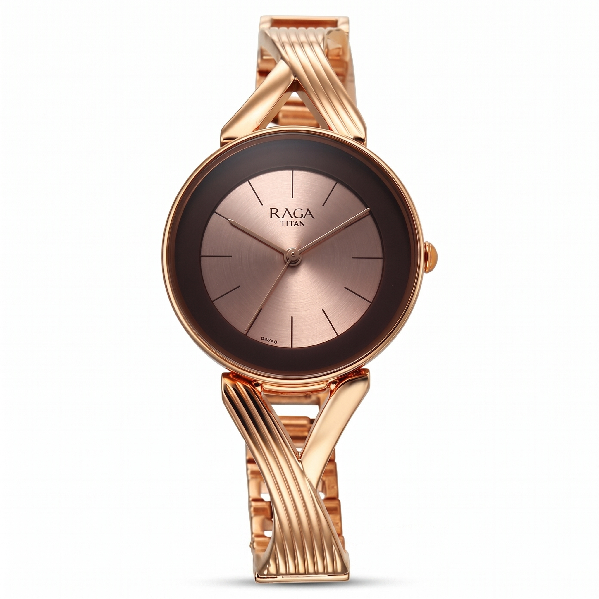 Titan 2698WM01 | Titan Raga Chic Quartz Analog Rose Gold Dial Metal Strap Watch for Women