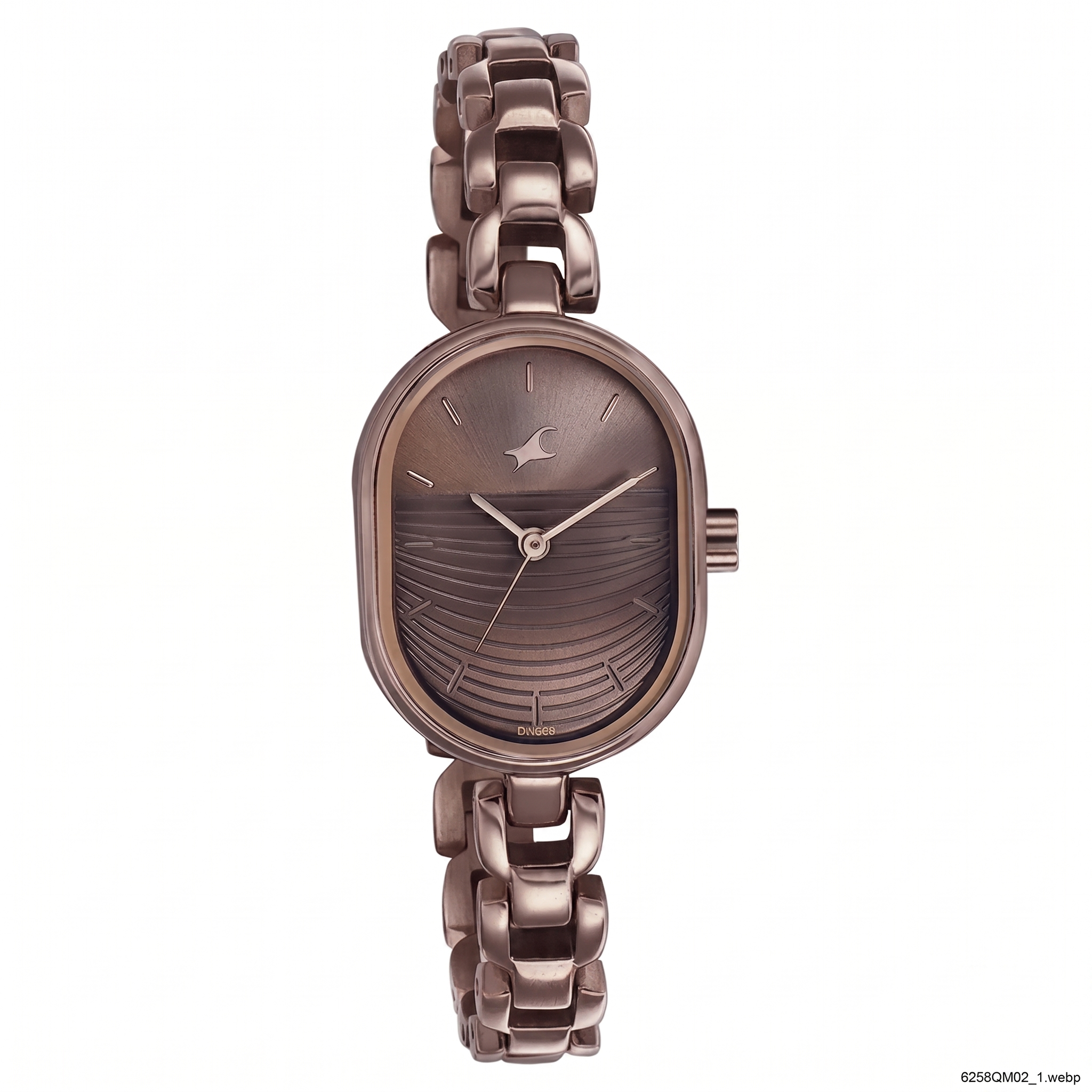 Fastrack 6258QM02 | Fastrack Style Up Brown Dial Metal Strap Watch for Girls