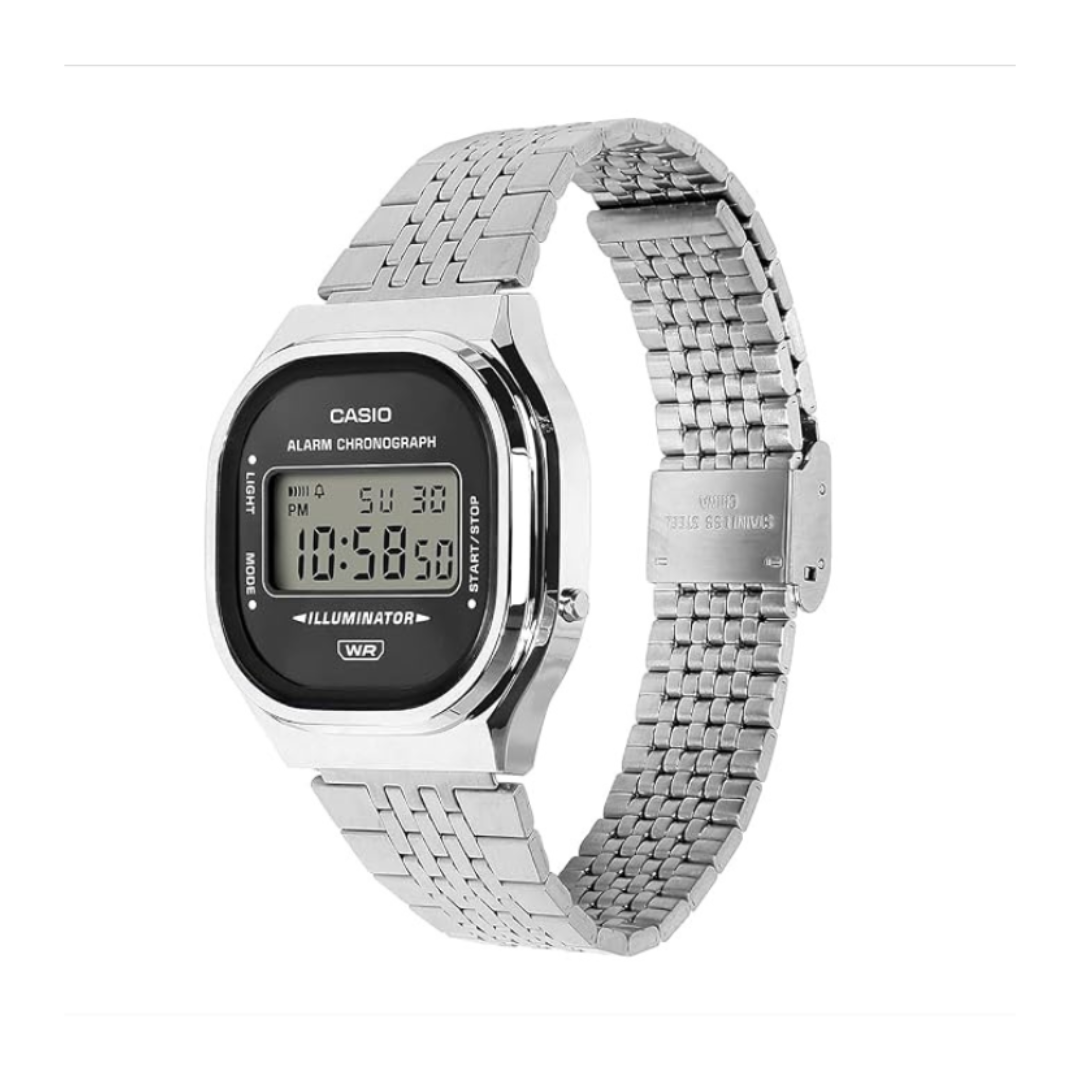 Casio A140WE-8A D435 | Vintage Unisex Quartz Grey Dial Digital Stainless Steel Watch