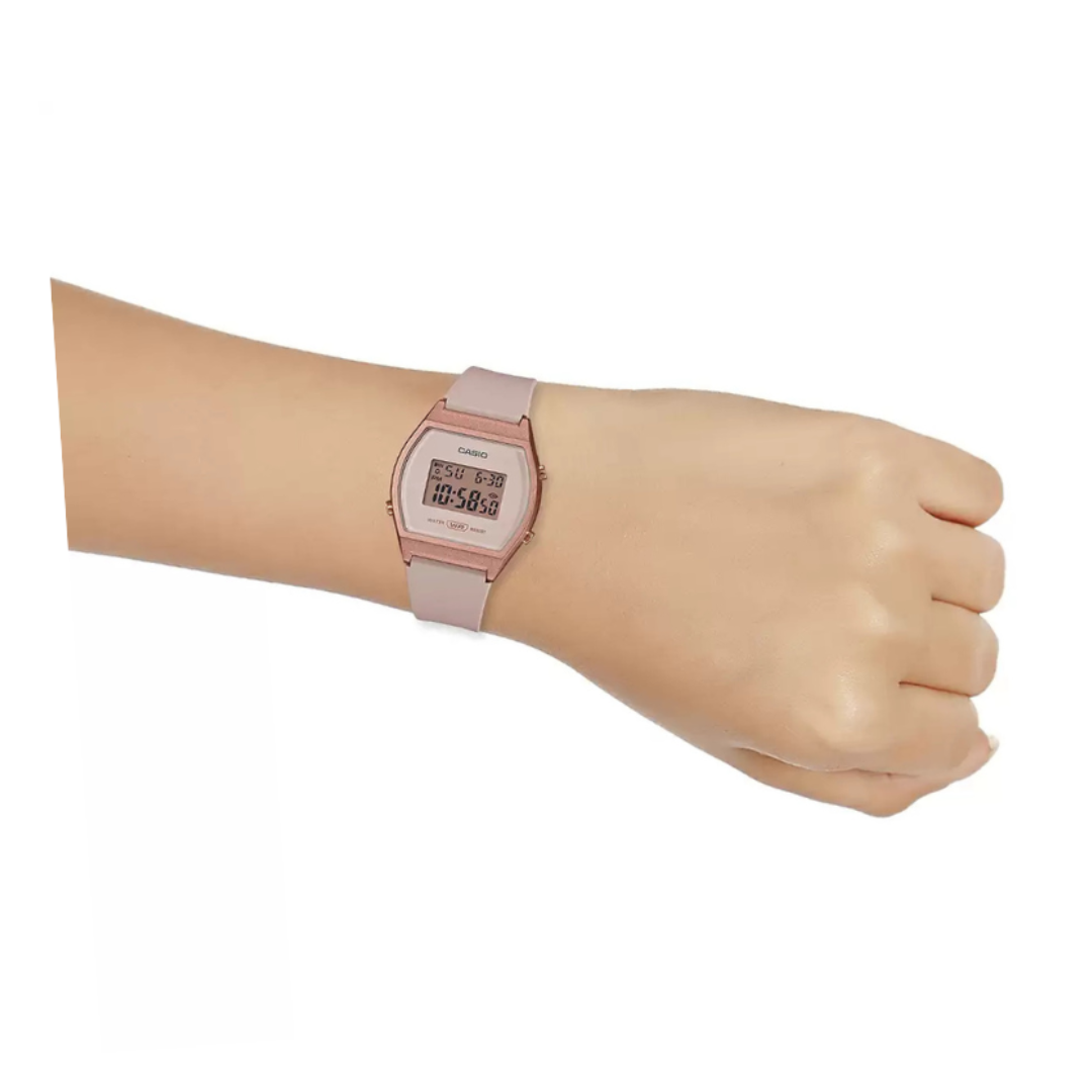 Casio LW-204-4ADF D213 | Vintage Unisex Quartz Rose Gold Dial Digital Resin Watch