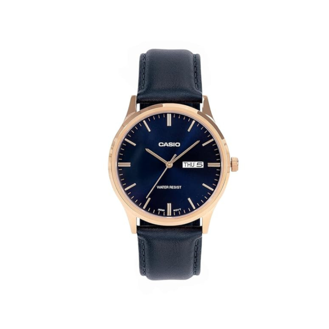 Casio MTP-SN8YRL-2B A2516 | Enticer Men Quartz Blue Dial Analog Leather Watch