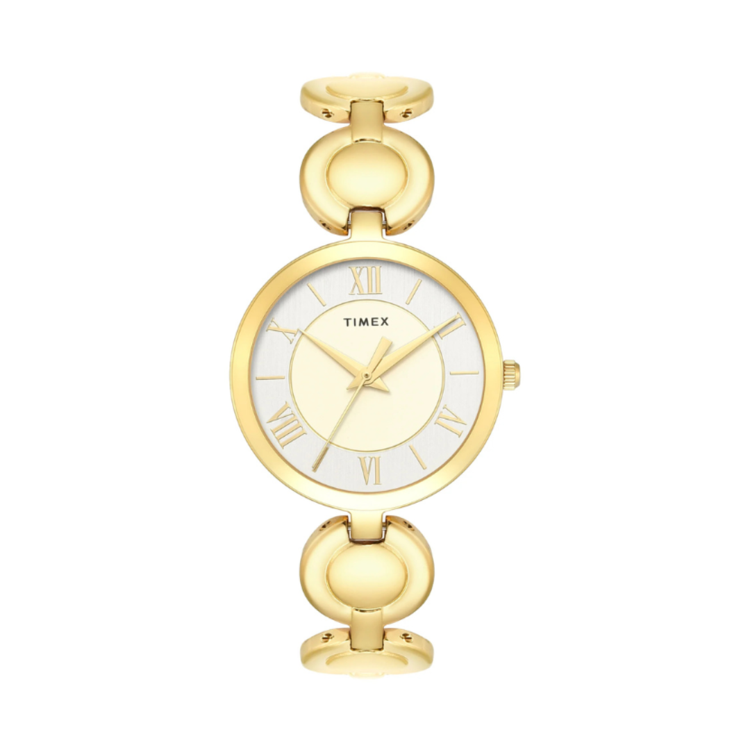 Timex TWTL16402T | Timex Round 30mm Champagne Dial Analog Women Watch