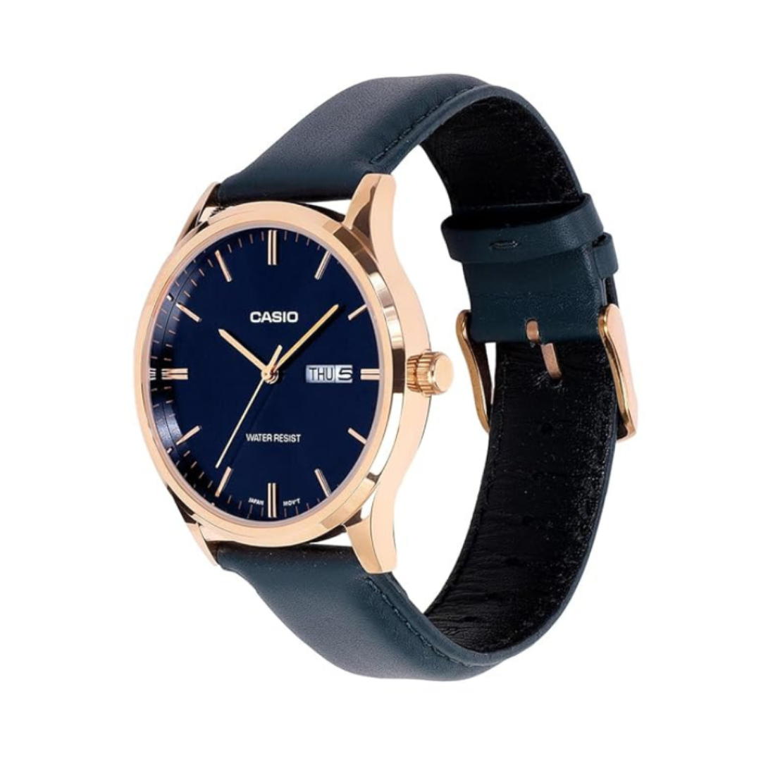 Casio MTP-SN8YRL-2B A2516 | Enticer Men Quartz Blue Dial Analog Leather Watch