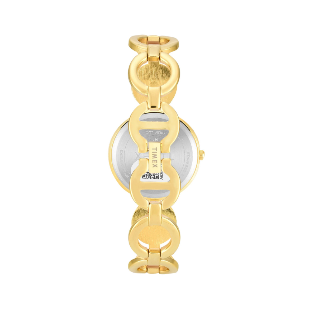 Timex TWTL16402T | Timex Round 30mm Champagne Dial Analog Women Watch