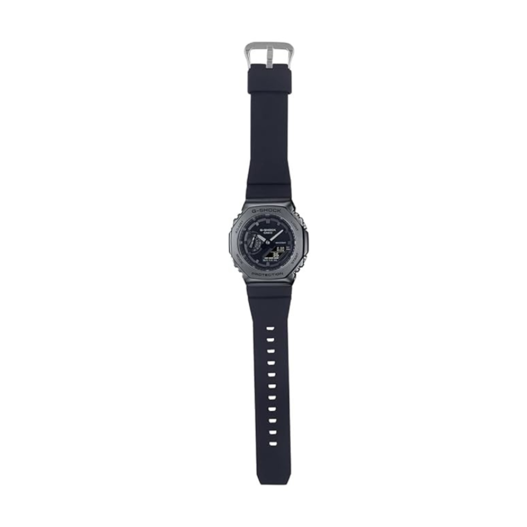 Casio GM-2100BB-1ADR G1371 | G-Shock Men Quartz Black Dial Analog-Digital Resin Watch.