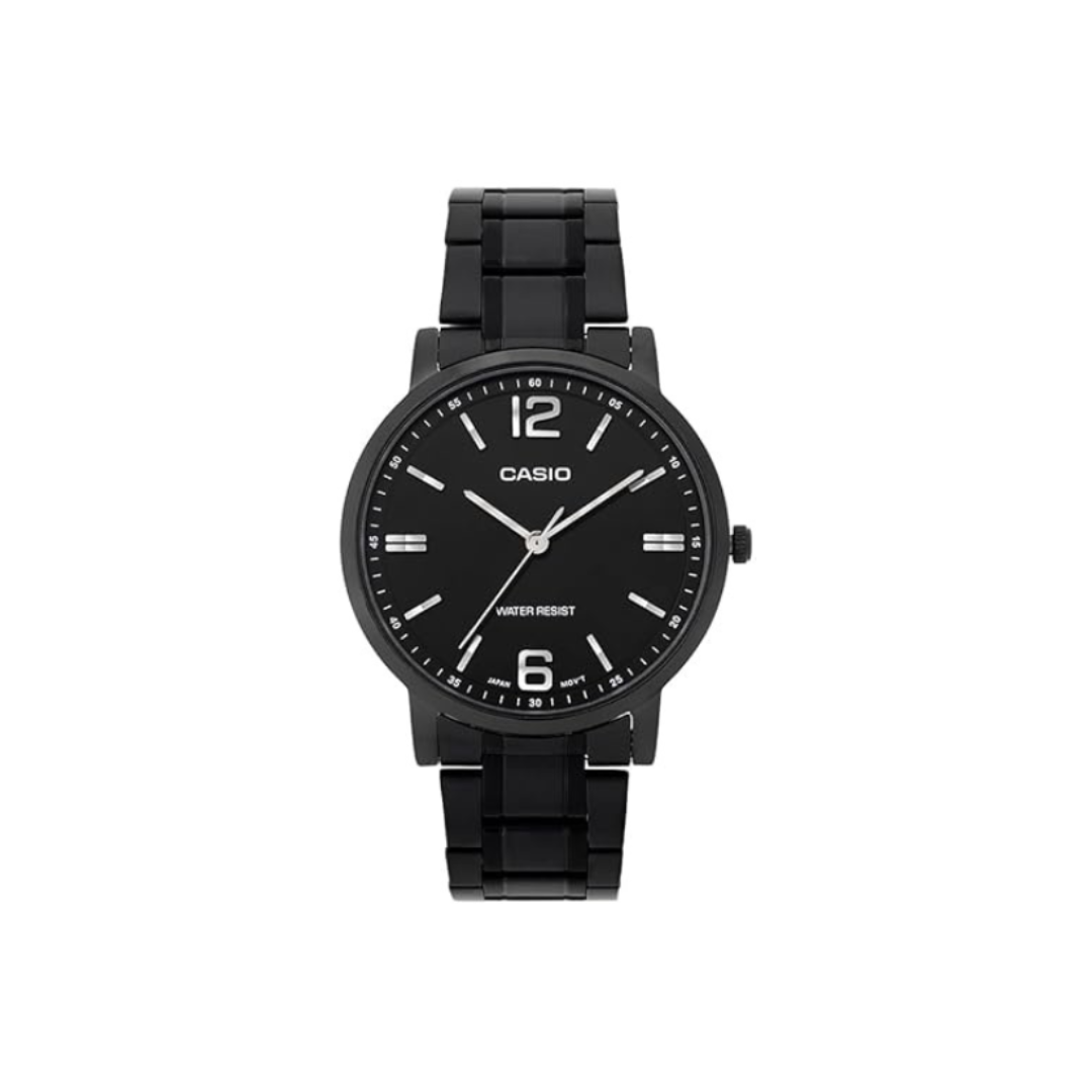 Casio MTP-SN5YB-1A A2437 | Enticer Men Quartz Black Dial Analog Stainless Steel Watch