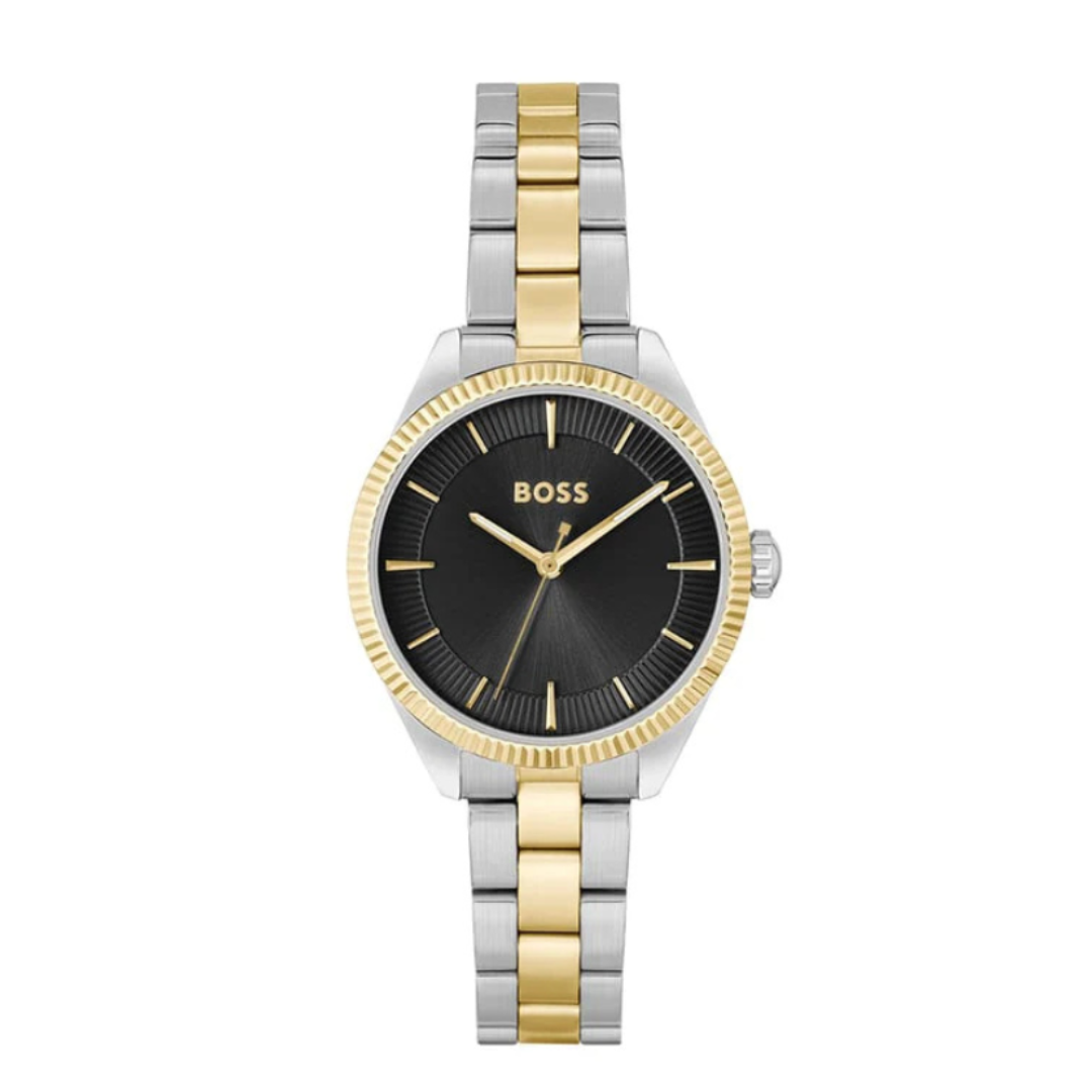 Boss 1502730 | Sage Women Quartz Black Dial Analog Stainless Steel Watch.