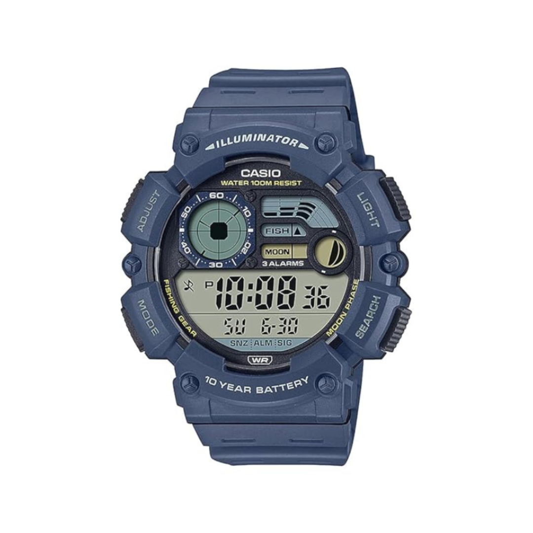 Casio WS-1500H-2AVDF D293 | Youth Unisex Quartz Blue Dial Digital Resin Watch
