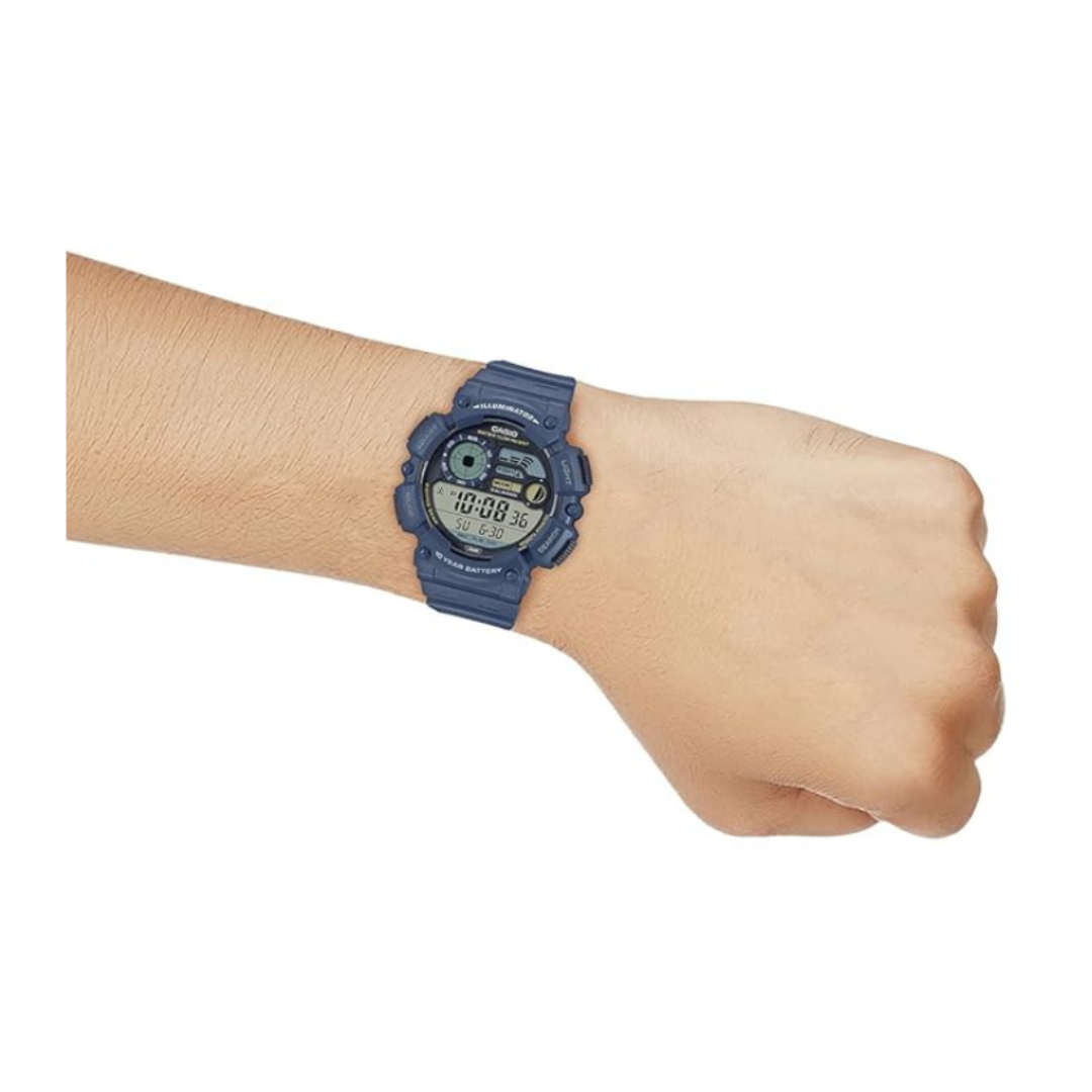 Casio WS-1500H-2AVDF D293 | Youth Unisex Quartz Blue Dial Digital Resin Watch