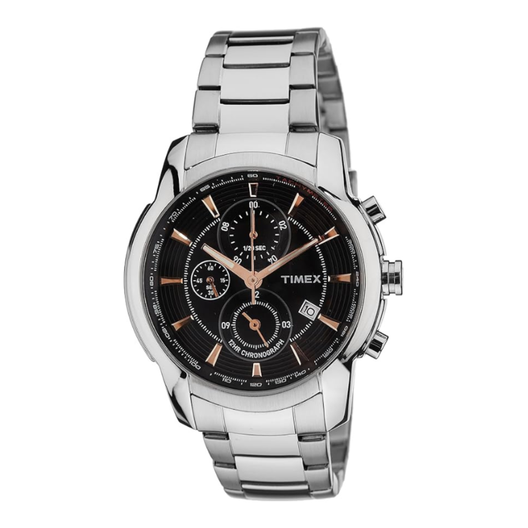 Timex TW000Y502 | Timex E-Class Analog Black Dial Men's Watch