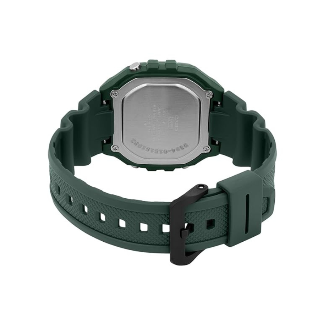 Casio W-218H-3BVDF D394 | Youth Unisex Quartz Black Dial Digital Resin Watch