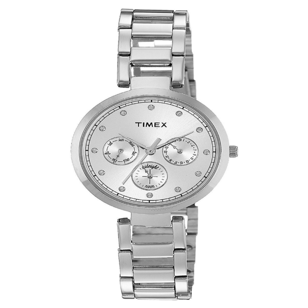 Timex TW000X211 | Timex Analog Silver Dial Women's Watch.