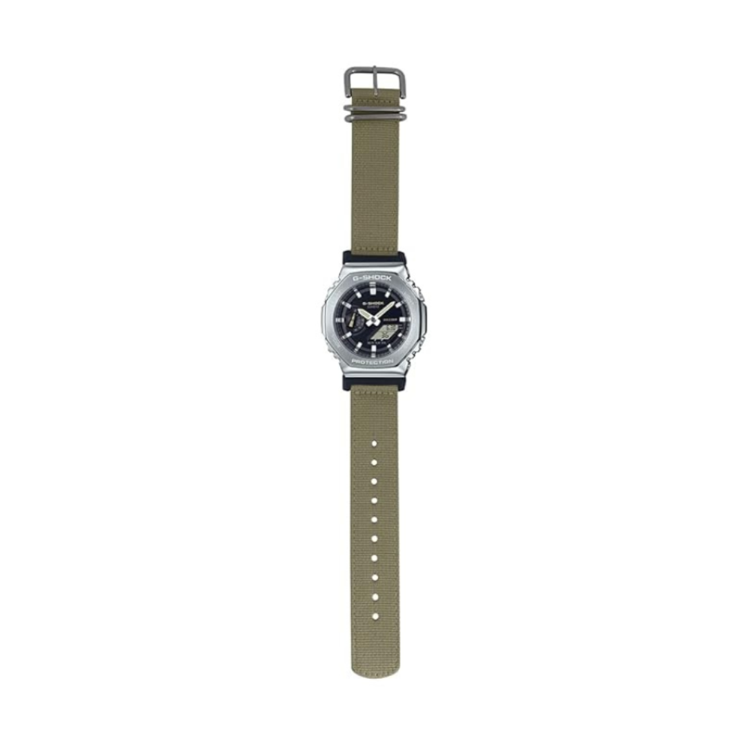 Casio GM-2100C-5ADR G1372 | G-Shock Men Quartz Black Dial Analog-Digital Fabric Watch