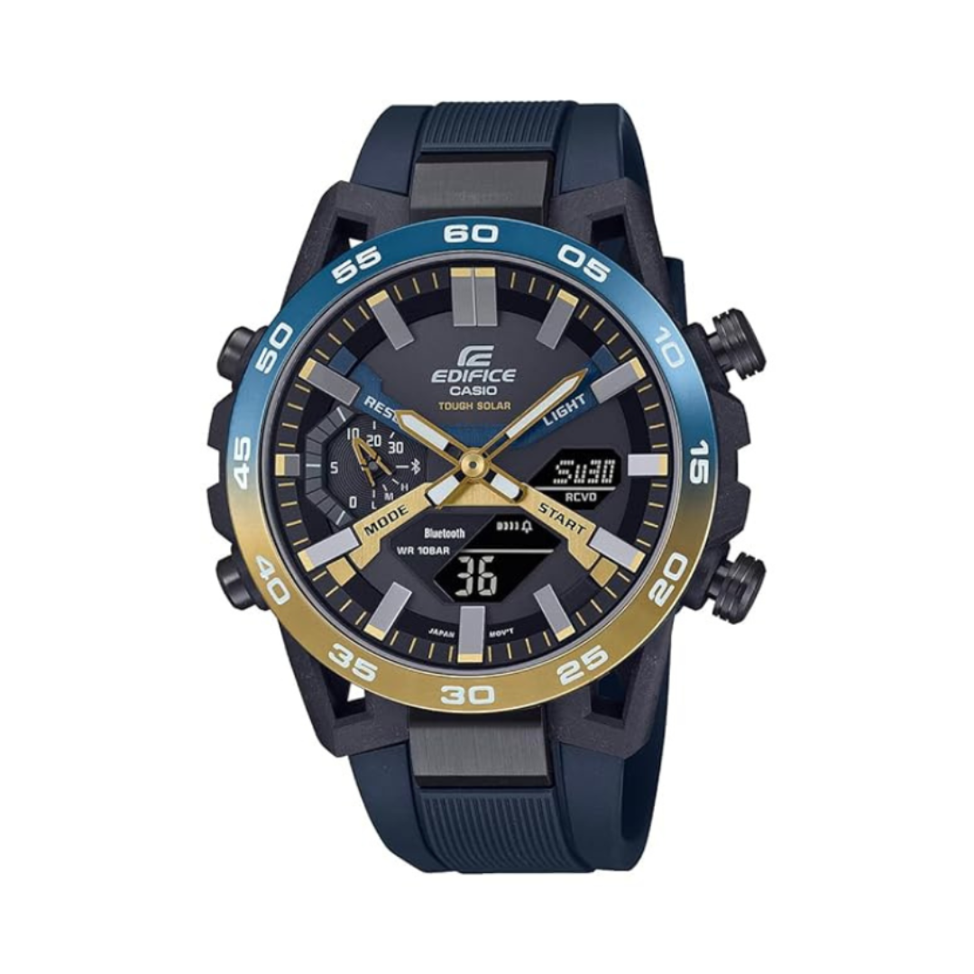 Casio ECB-2000NP-1ADF ED610 | Edifice Men Quartz Black Dial Analog-Digital Resin Watch