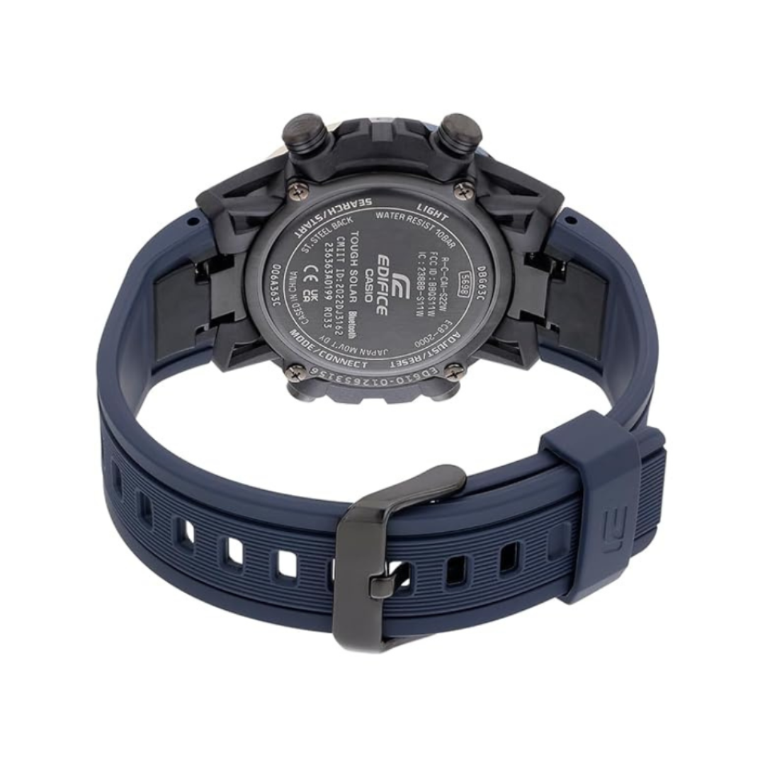 Casio ECB-2000NP-1ADF ED610 | Edifice Men Quartz Black Dial Analog-Digital Resin Watch