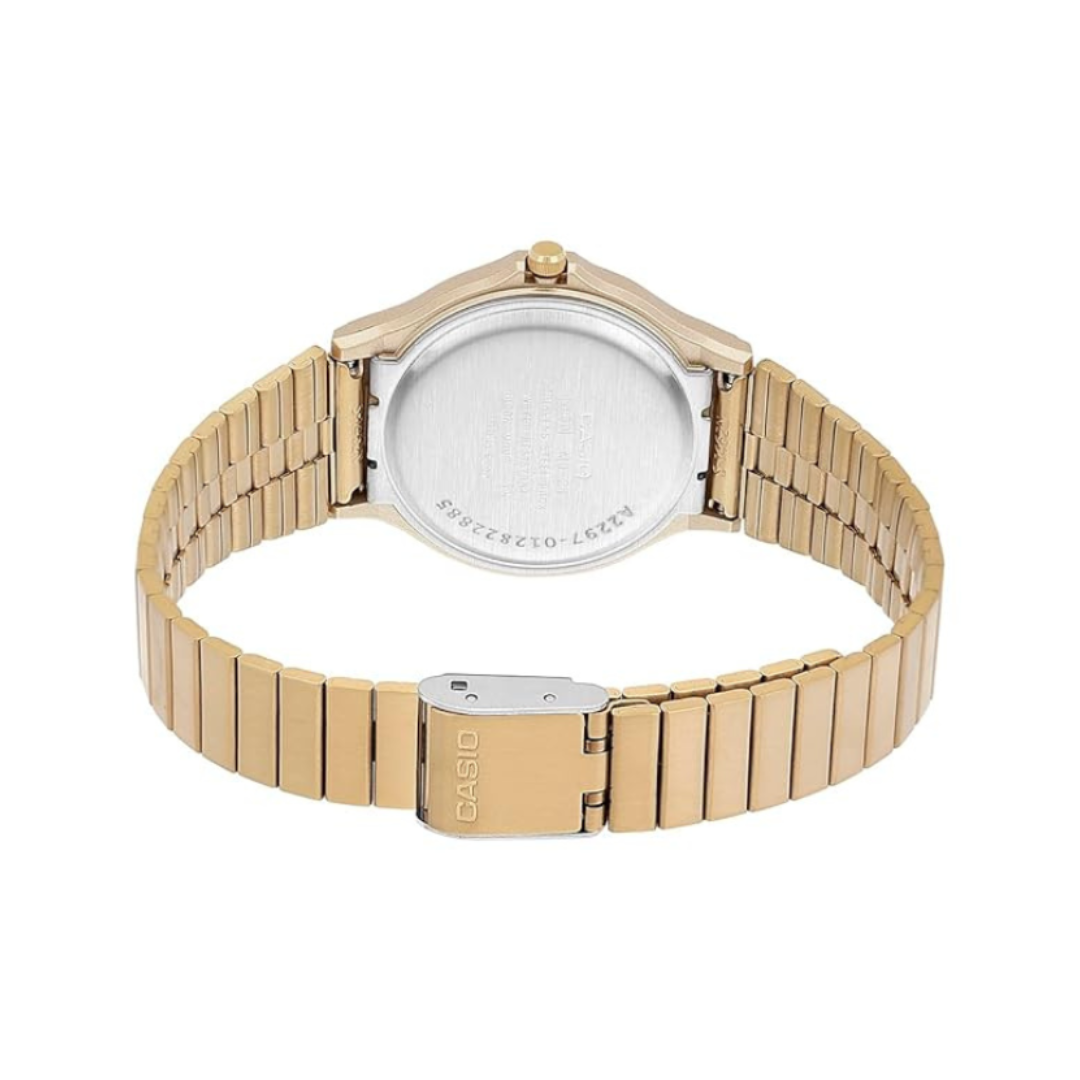 Casio MQ-24G-9EDF A2297 | Youth Unisex Quartz Gold Dial Analog Stainless Steel Watch