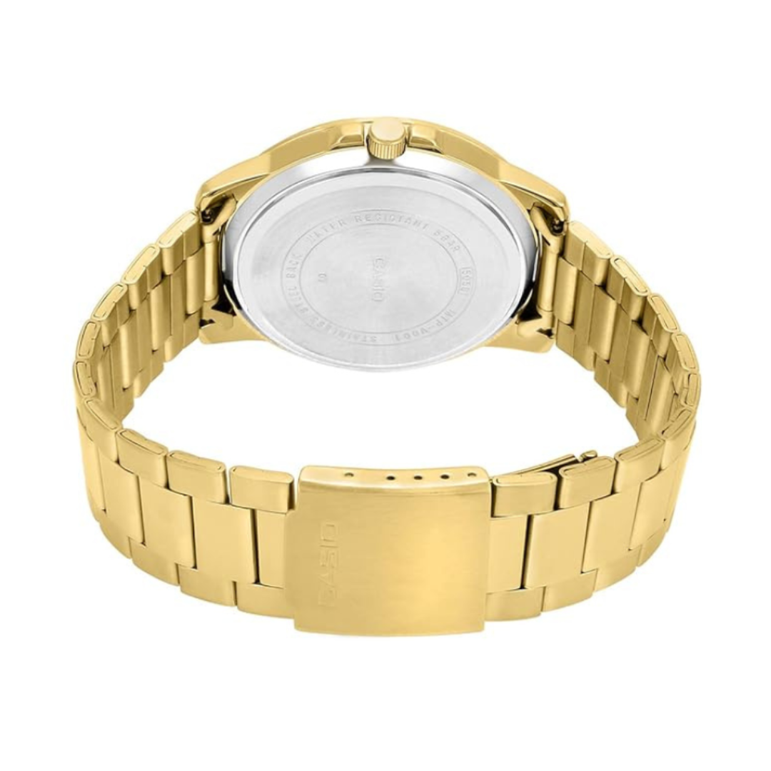 Casio MTP-VD01G-9EVUDF A1368 | Enticer Men Quartz Gold Dial Analog Stainless Steel Watch