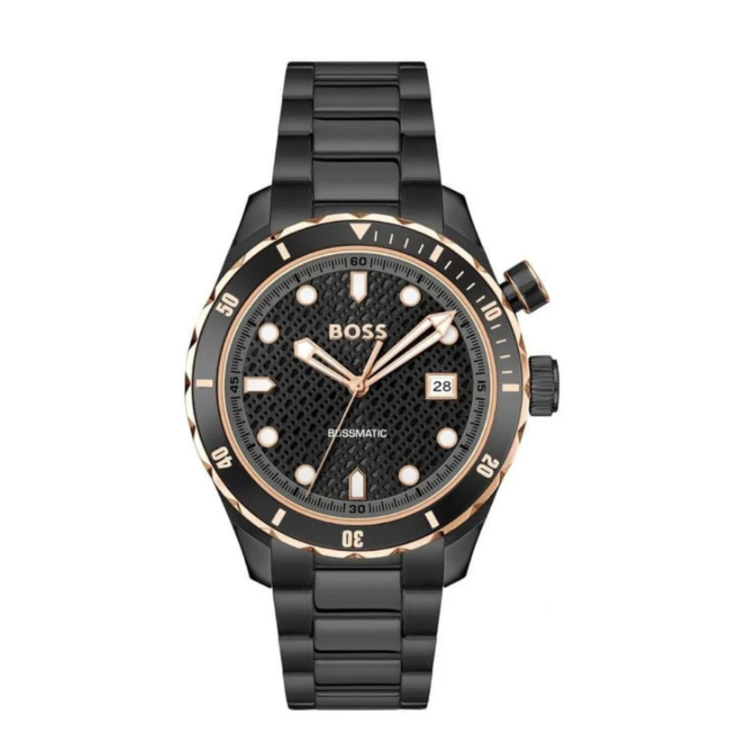 Boss 1514215 | Bossmatic Men Automatic Black Dial Analog Stainless Steel Watch