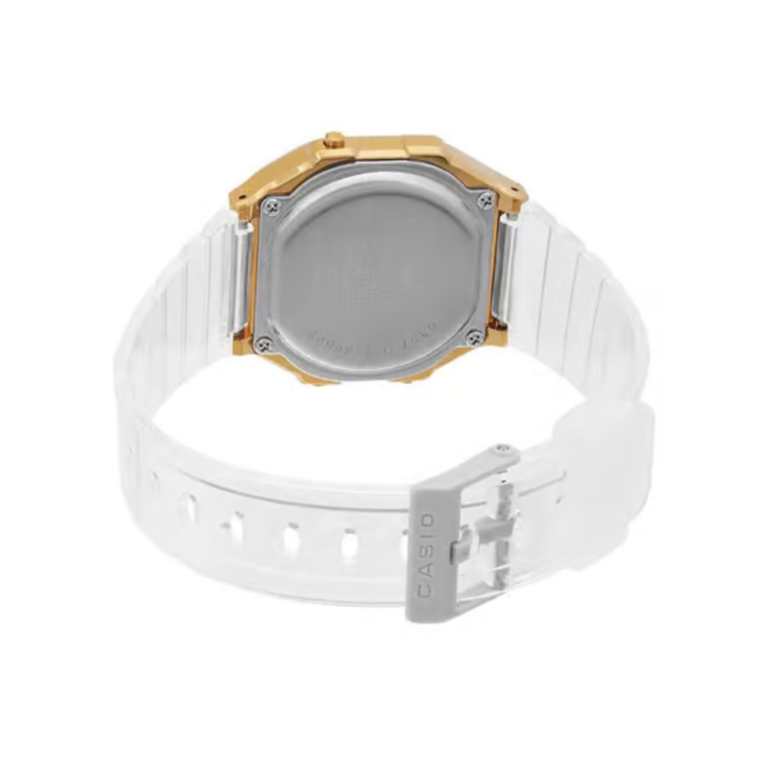 Casio A168XESG-9ADF D307 | Vintage Unisex Quartz Gold Dial Digital Resin Watch.