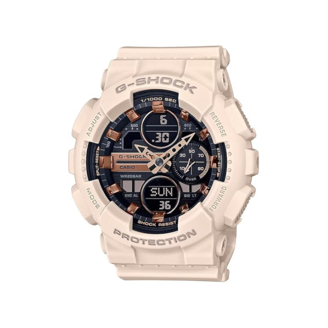 Casio GMA-S140M-4ADR G1061 | G-Shock Women Quartz Pink Dial Analog-Digital Resin Watch.