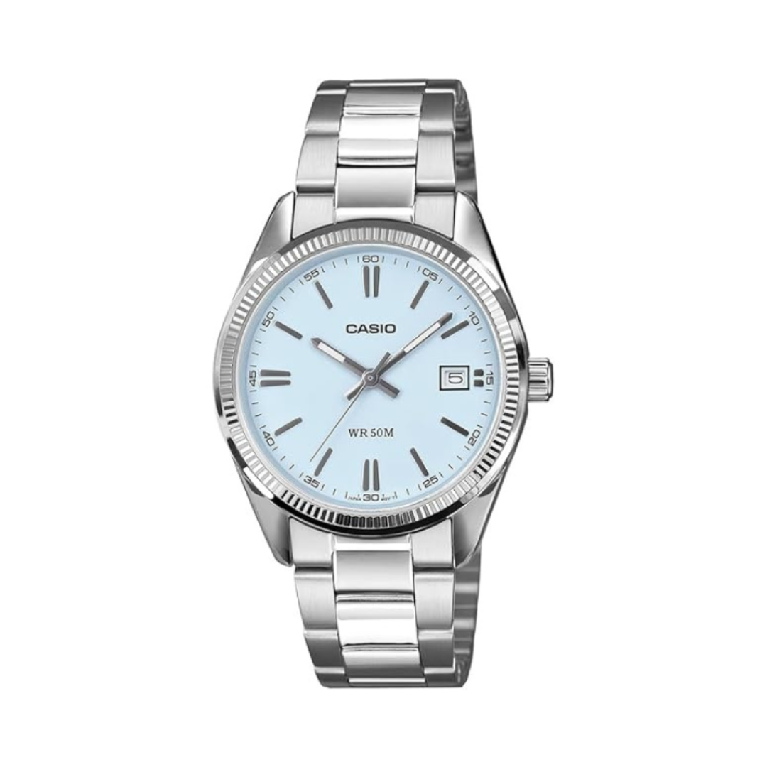 Casio UTP-1302PD-2A2VDF A2565 | Unisex Quartz Blue Dial Analog Stainless Steel Watch