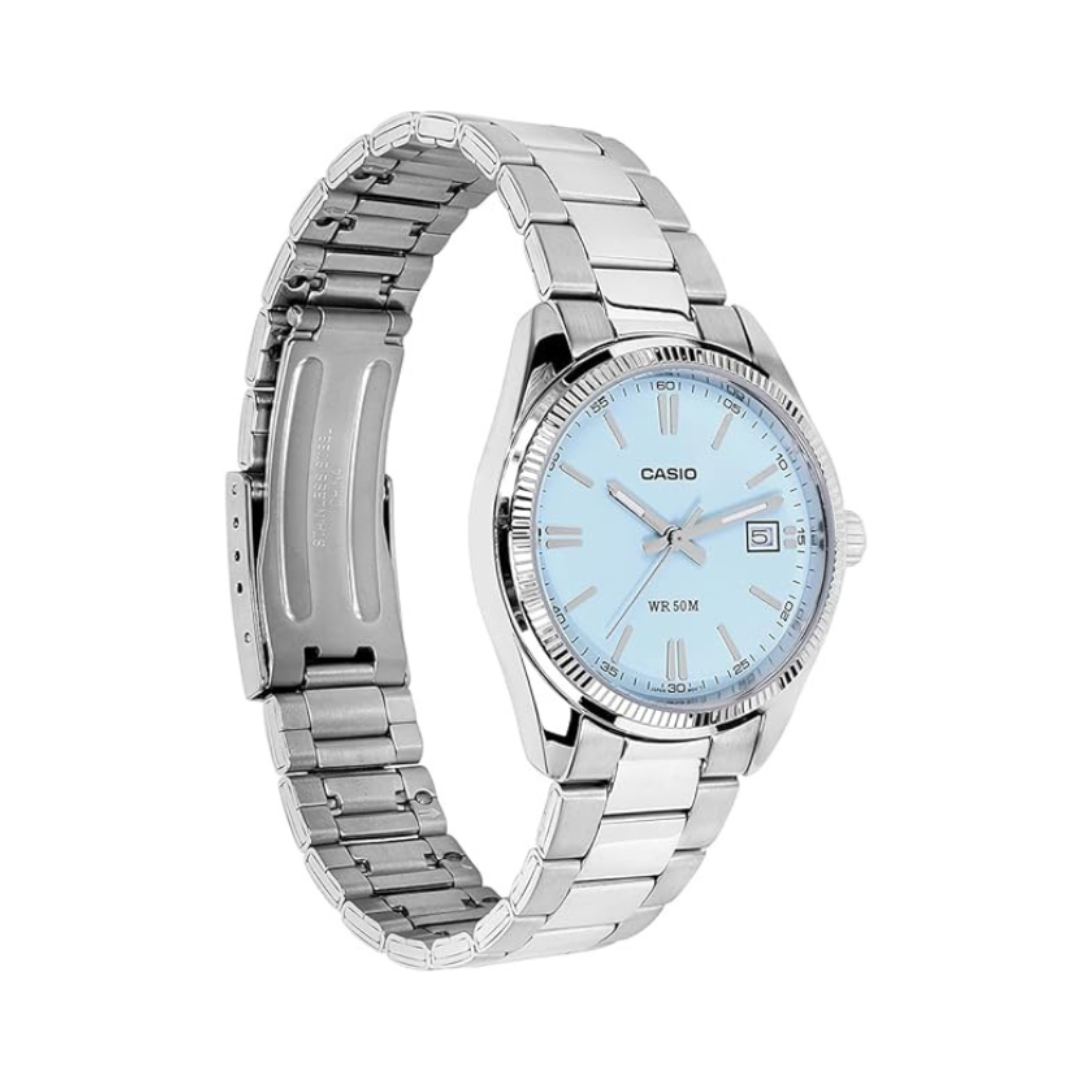 Casio UTP-1302PD-2A2VDF A2565 | Unisex Quartz Blue Dial Analog Stainless Steel Watch