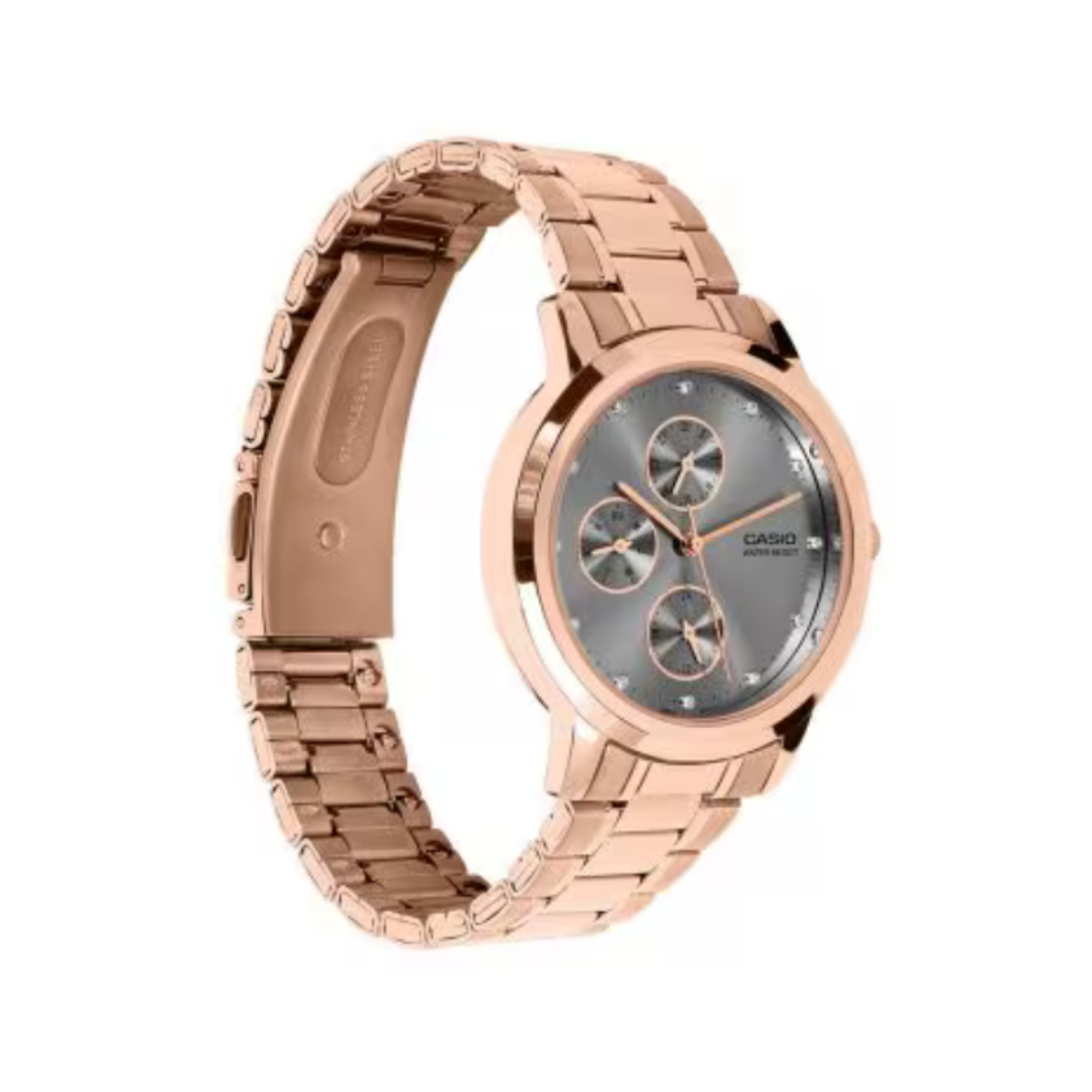 Casio A2497 | Women Quartz Grey Dial Analog Stainless Steel Watch LTP-SN6KR-8A