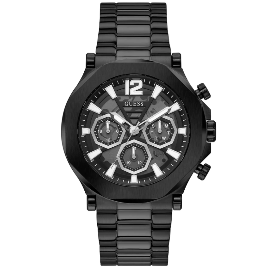 Guess GW0539G3 | Gd Edge Men Quartz Black Dial Analog Stainless Steel.