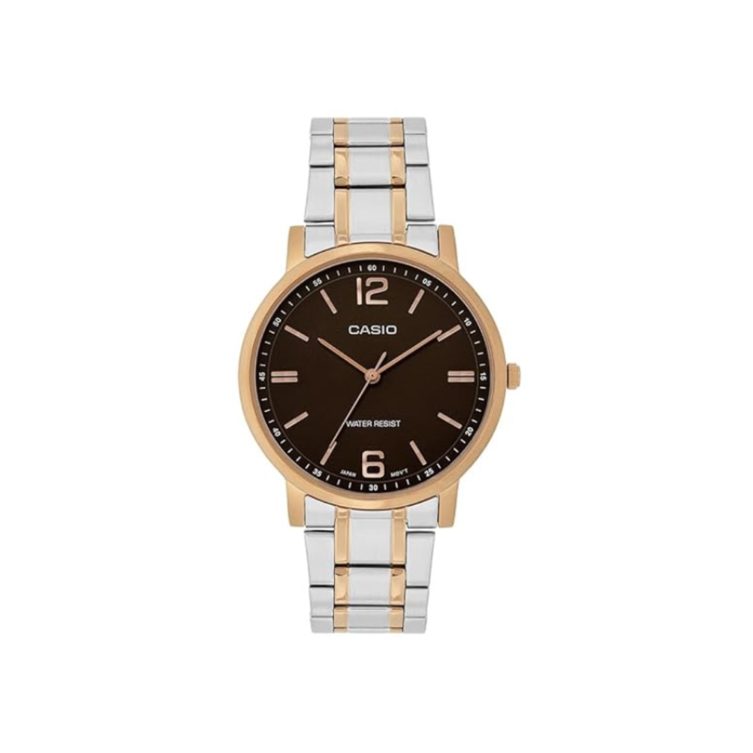 Casio MTP-SN5YSR-5A A2435 | Enticer Men Quartz Brown Dial Analog Stainless Steel Watch