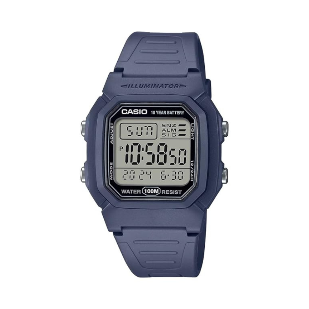 Casio W-800H-2AVDF D333 | Youth Unisex Quartz Black Dial Digital Resin Watch