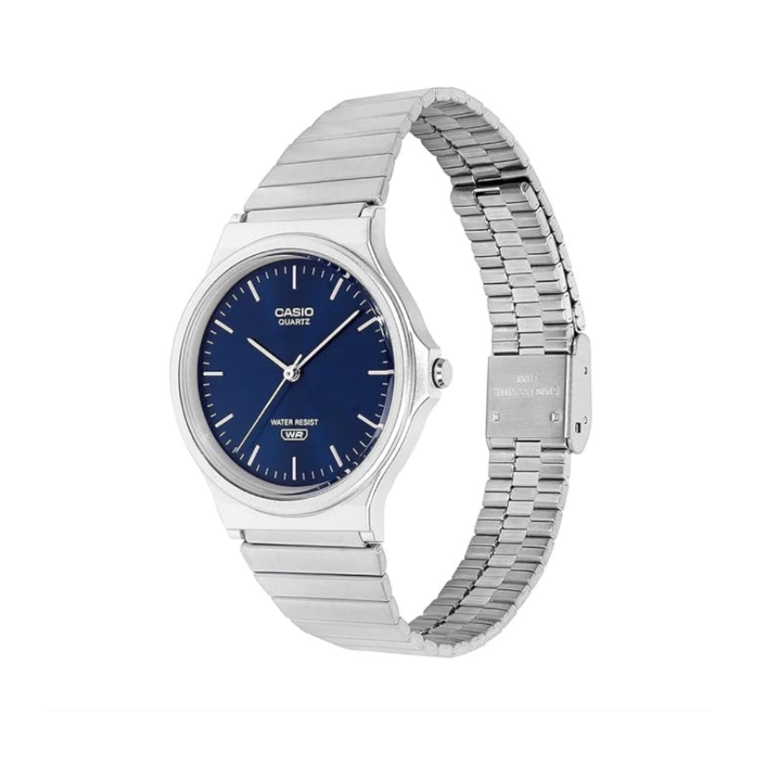 Casio MQ-24DA-2ADF A2551 | Unisex Quartz Blue Dial Analog Stainless Steel Watch