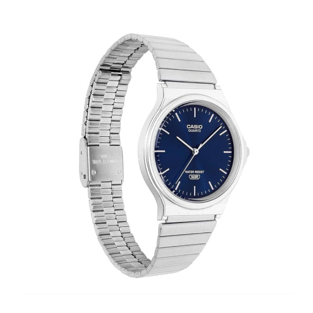 Casio MQ-24DA-2ADF A2551 | Unisex Quartz Blue Dial Analog Stainless Steel Watch