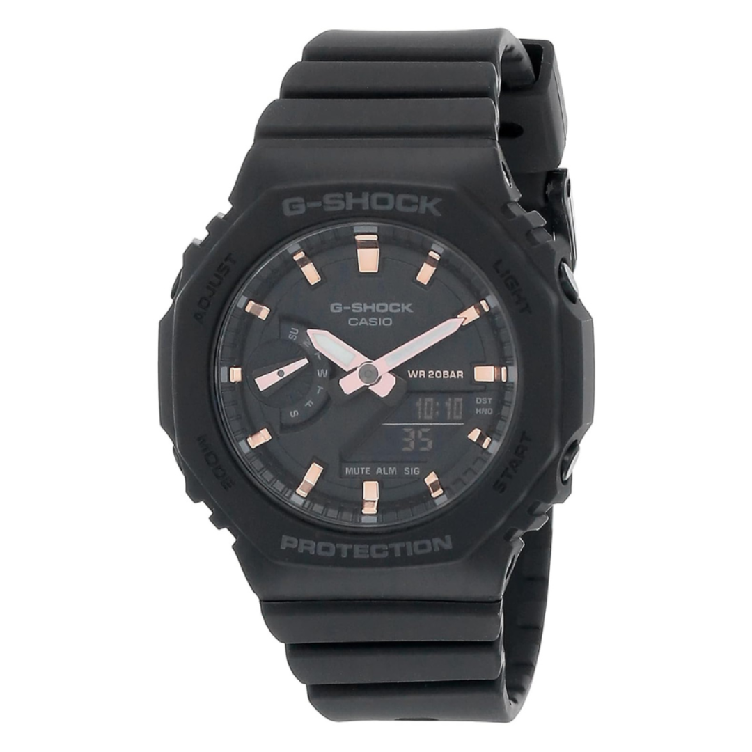 Casio GMA-S2100-1ADR G1107 | G-Shock Women Quartz Black Dial Analog-Digital Resin Watch.