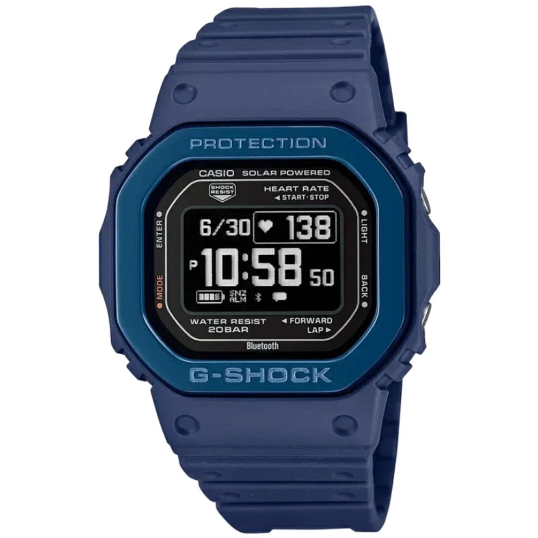 Casio DW-H5600MB-2DR G1407 | G-Shock Men Solar Blue Dial Digital Resin Watch.